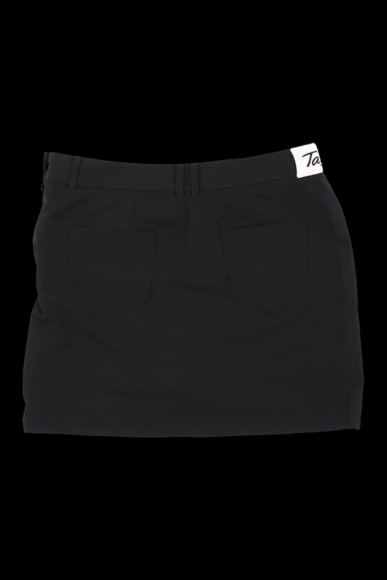 배색 로고 스커트