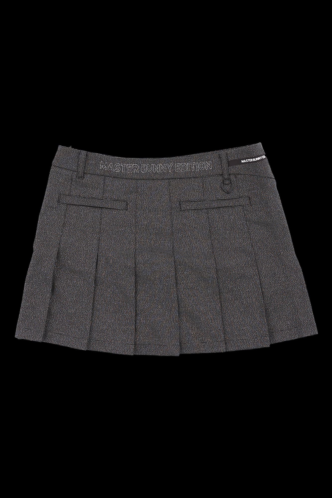 샤인 플리츠 큐롯 스커트