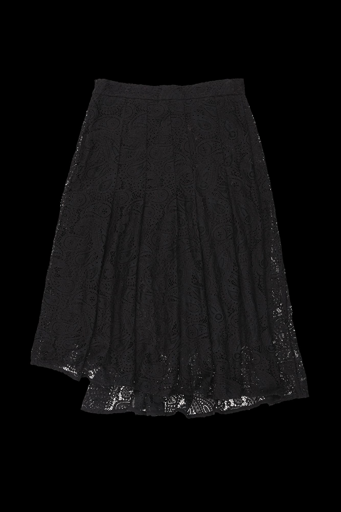 레이스 벨트 스커트