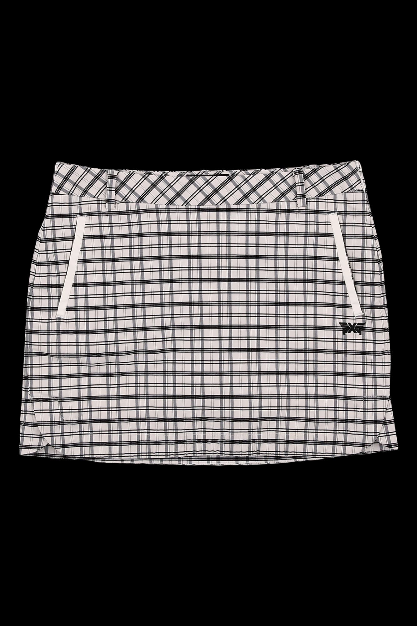 체크 슬림 라인 스커트