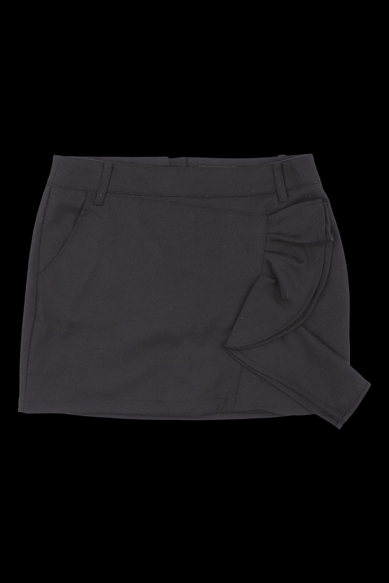 프릴 모직 스커트