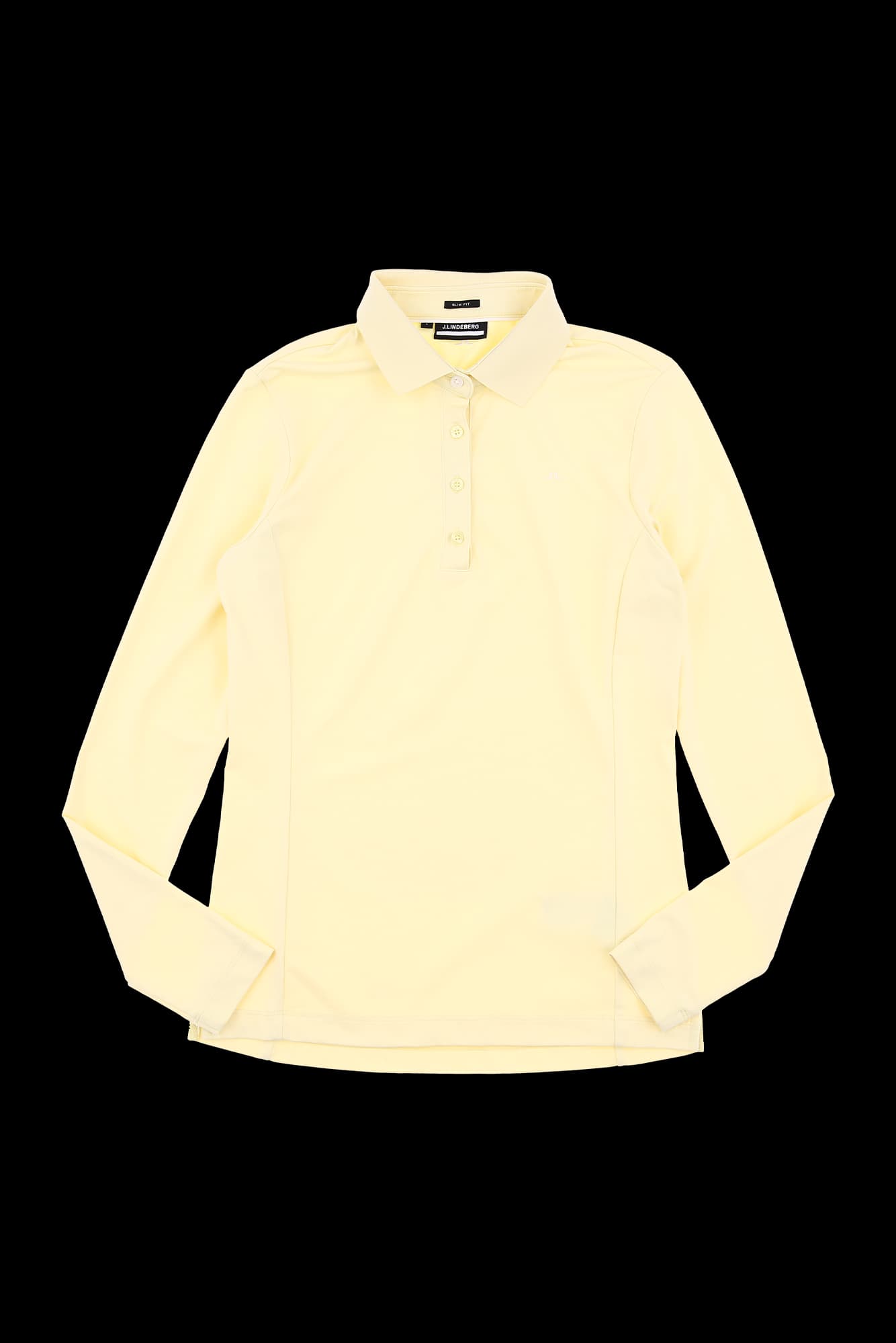 절개 라인 카라 긴팔 티셔츠