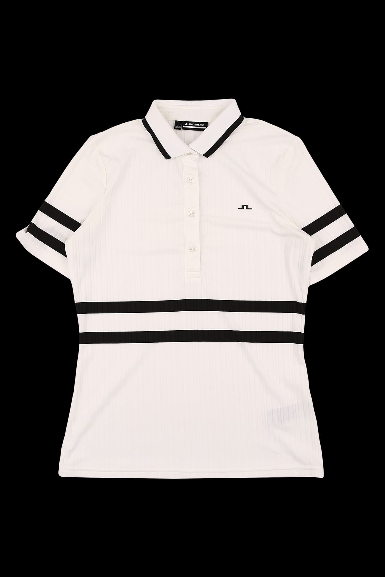 배색 라인 카라 반팔 티셔츠