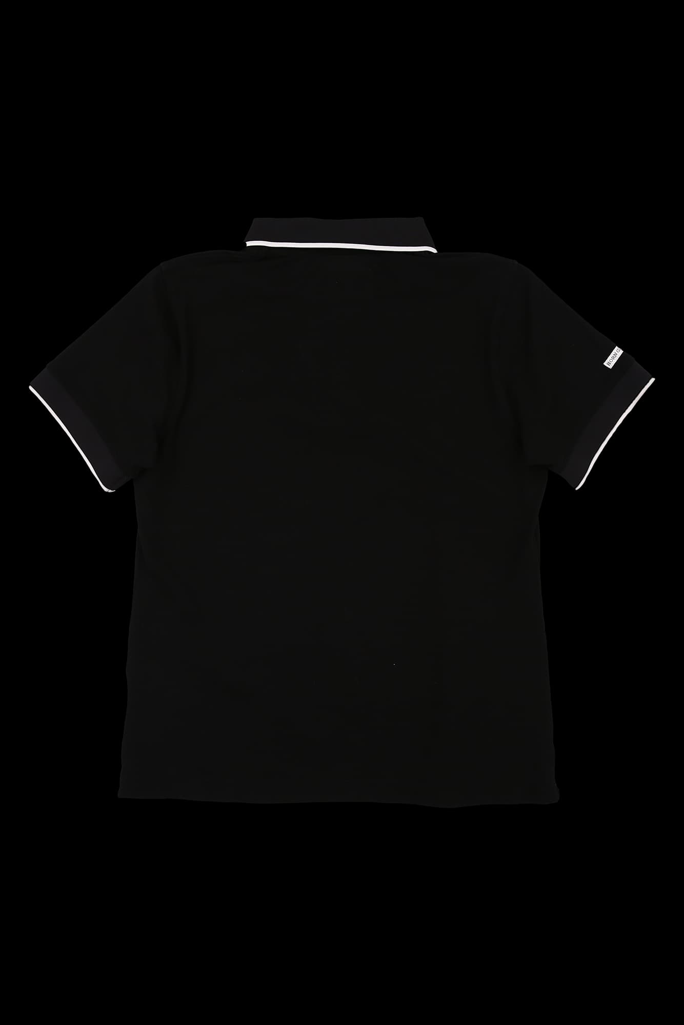 카라 배색 반팔 티셔츠