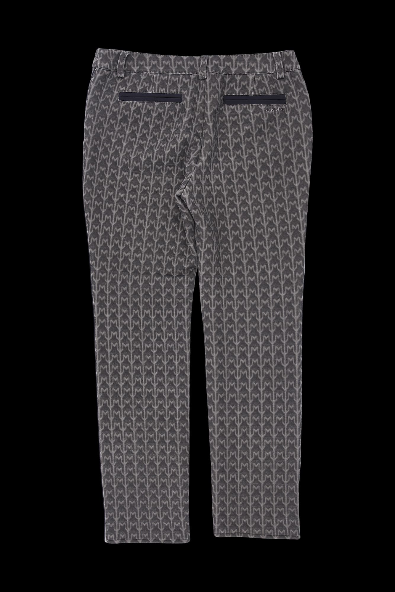 패턴 라인 배색 롱팬츠