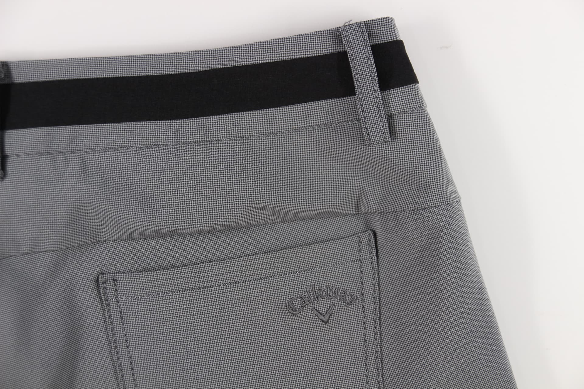 잔체크 스트레치 팬츠