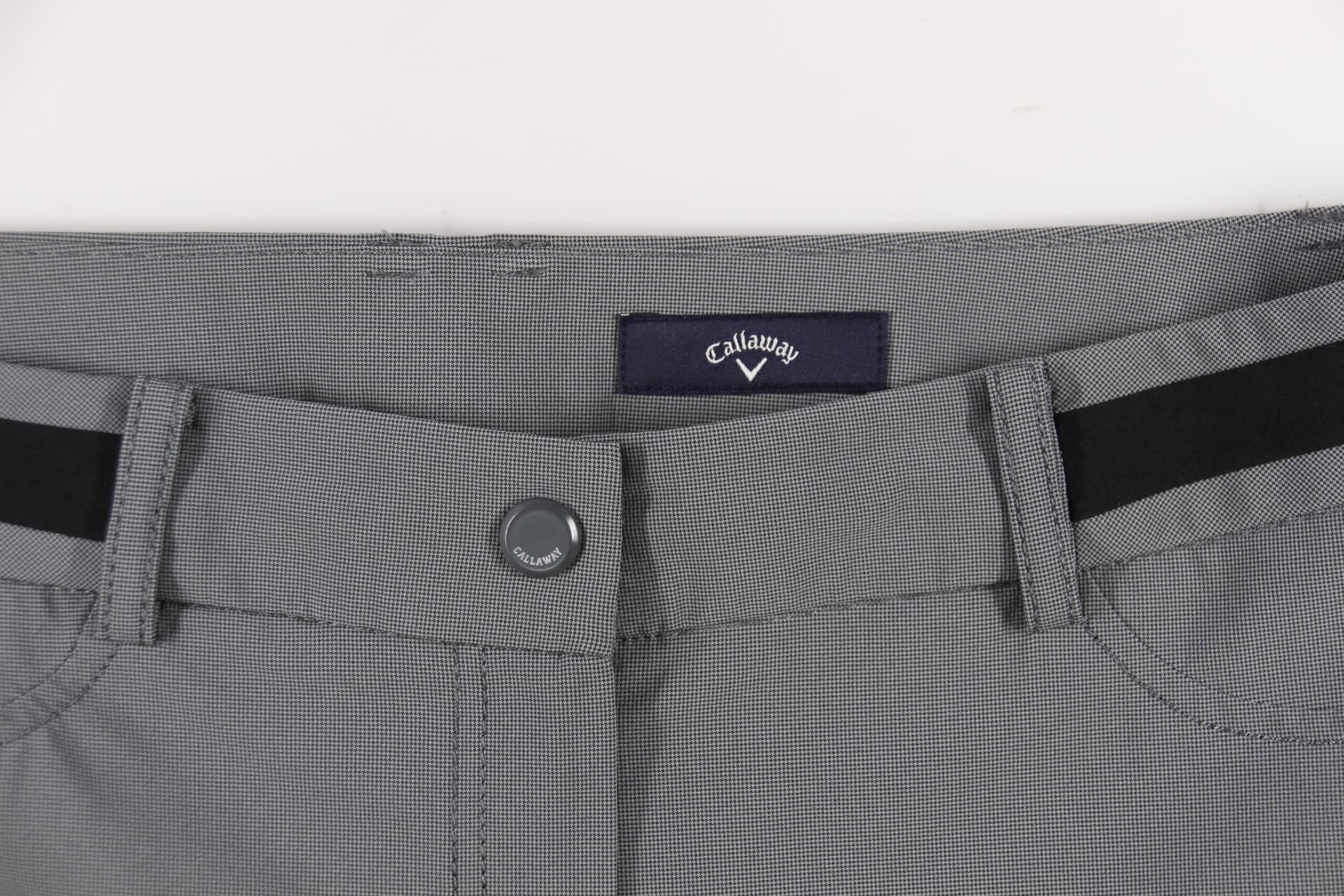 잔체크 스트레치 팬츠