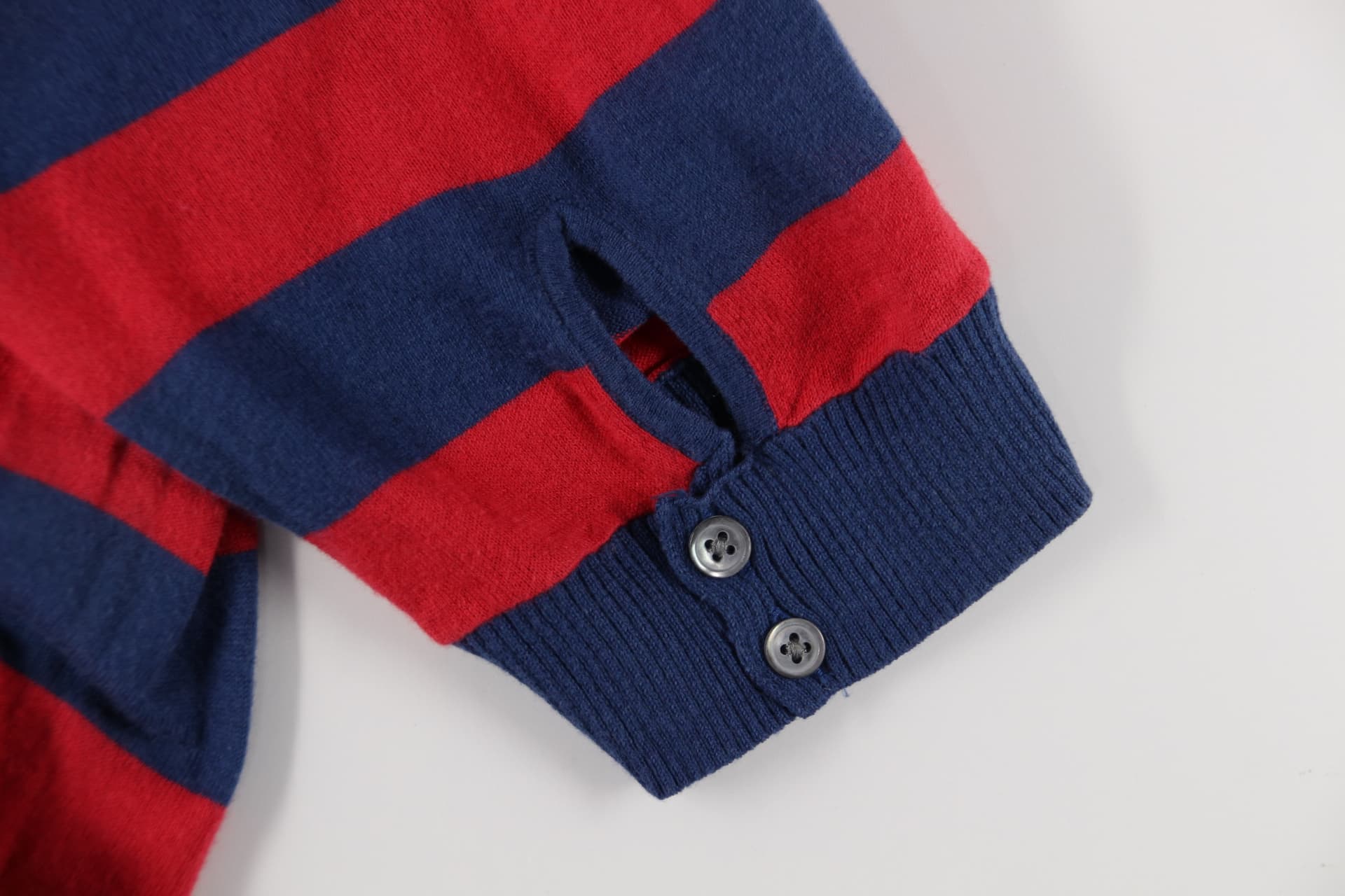 스트라이프 반팔 니트 가디건