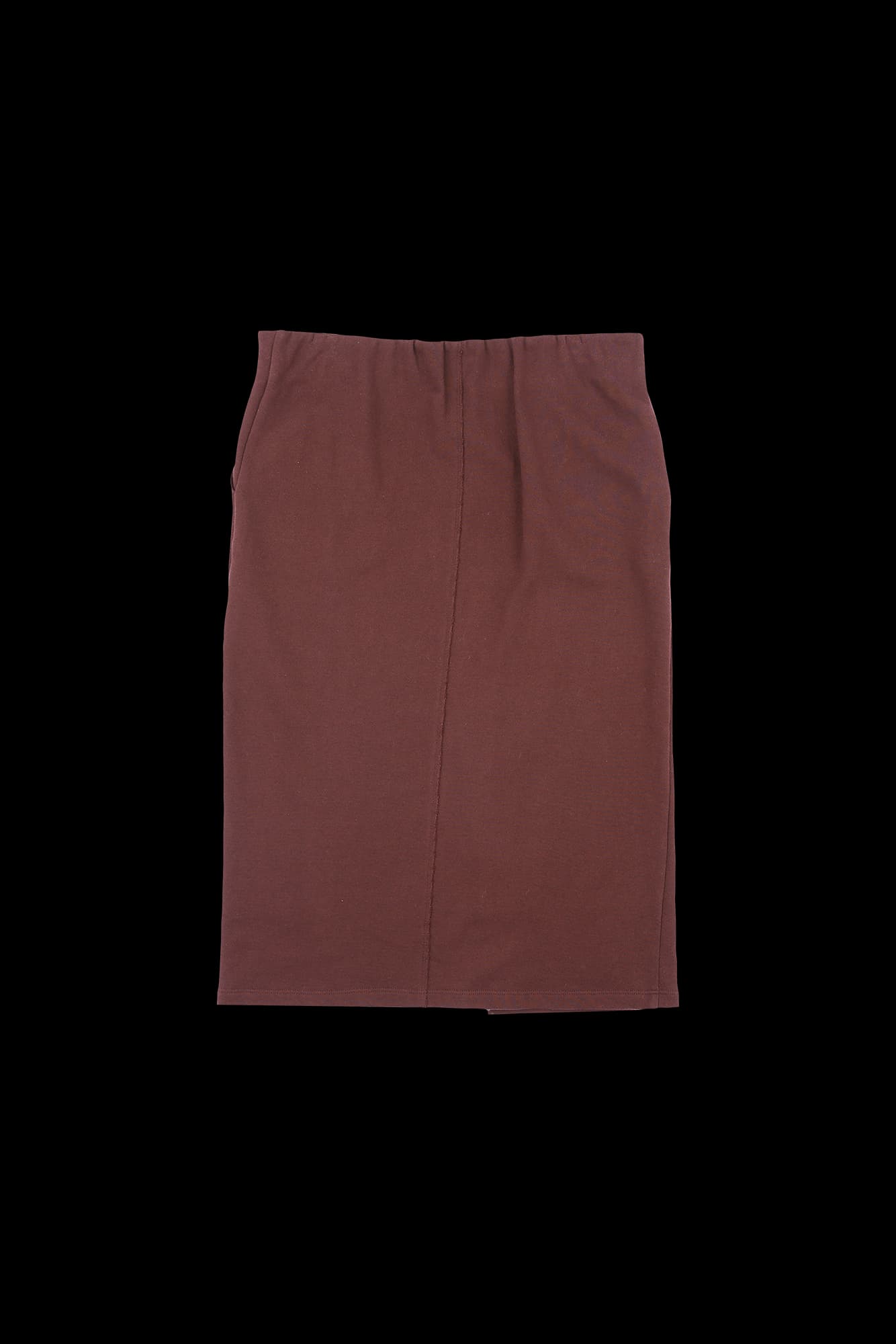 트임 배색 면 밴딩 스커트