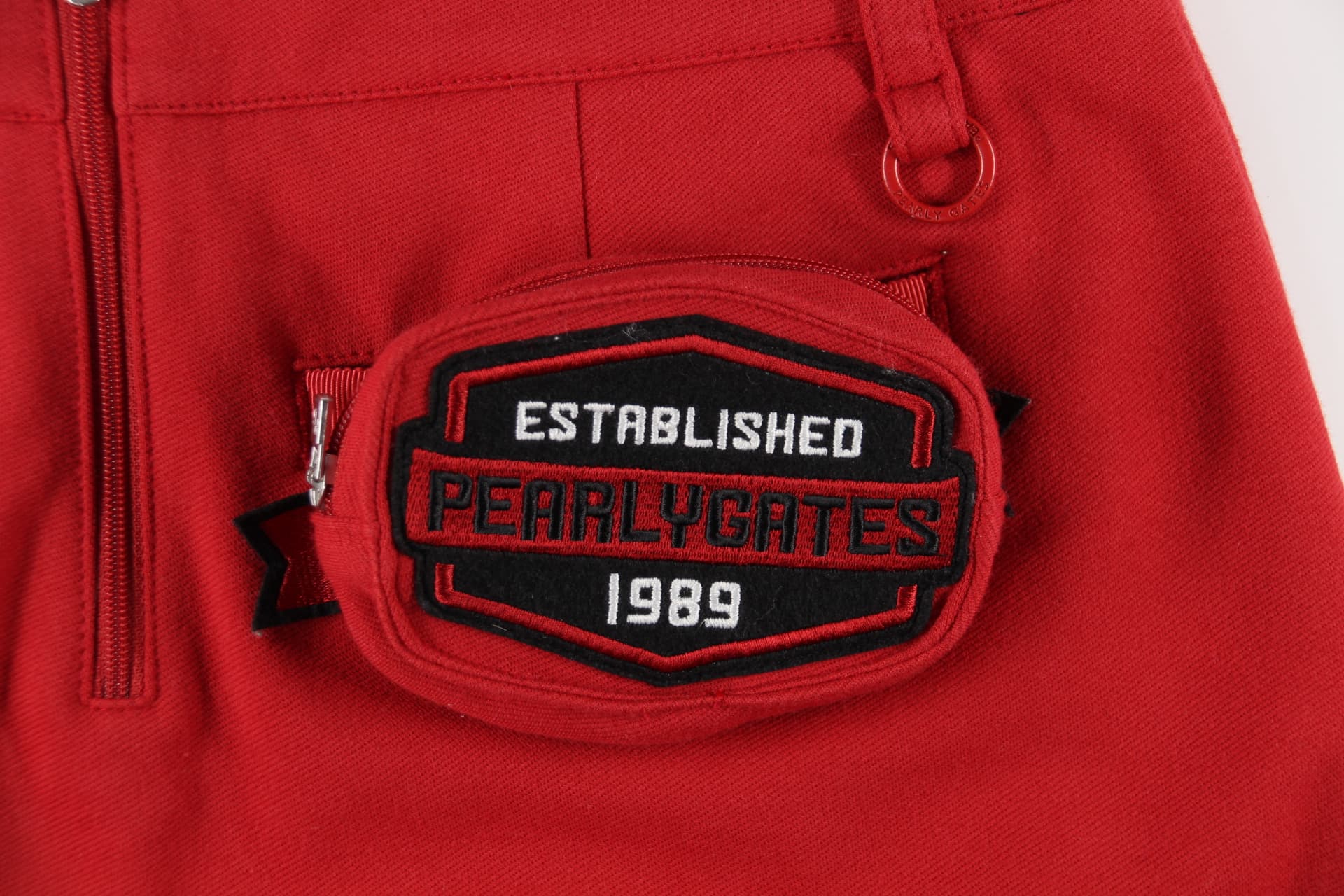 사선 프릴 버튼 스커트