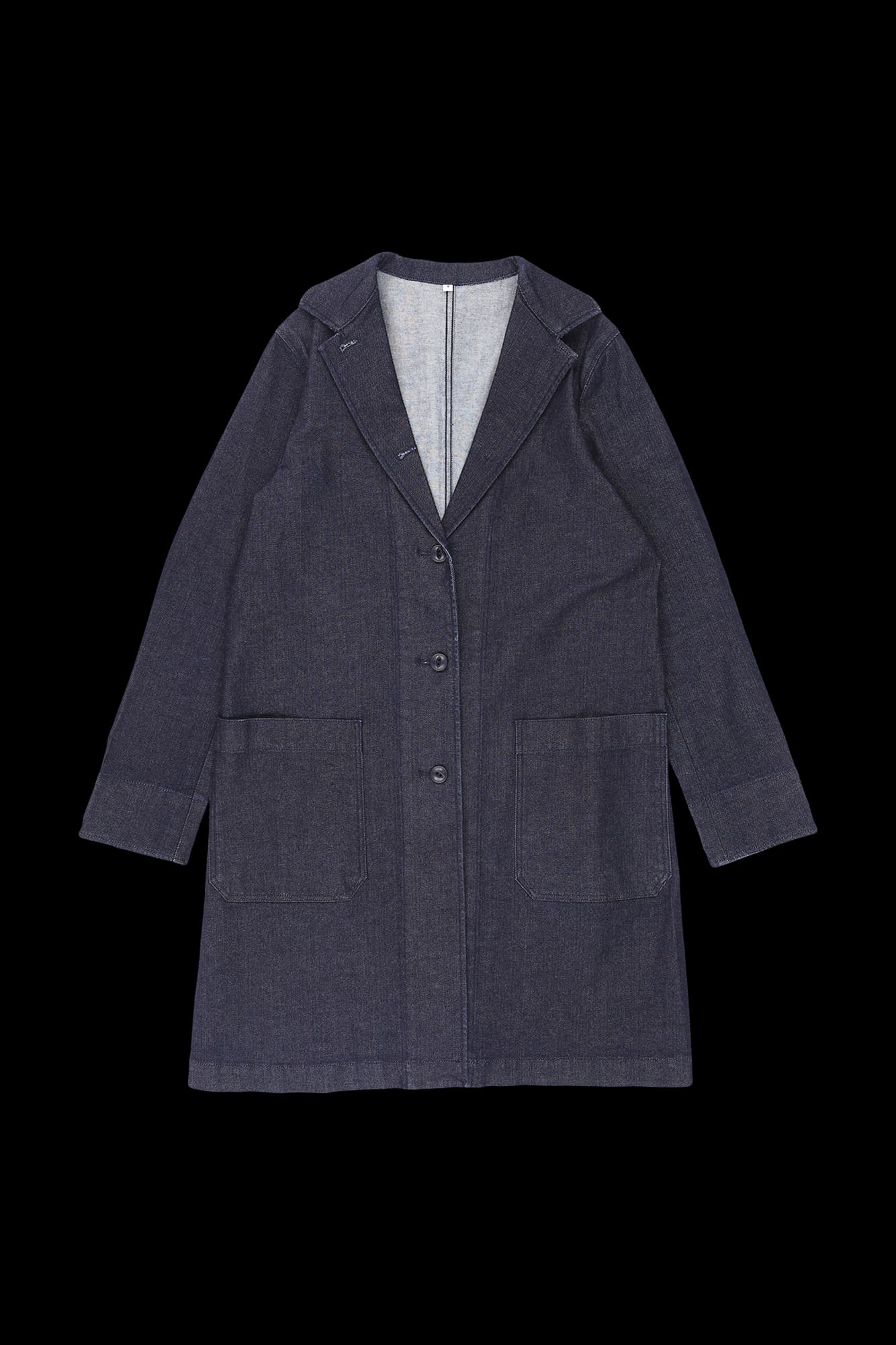 포켓 데님 코트