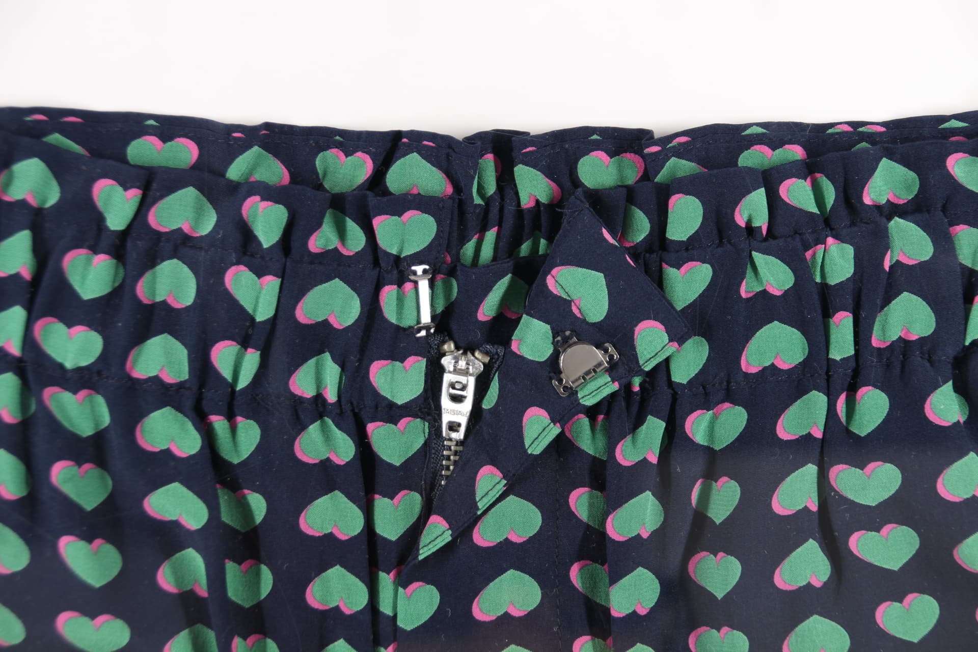 하트 패턴 밴딩 롱팬츠