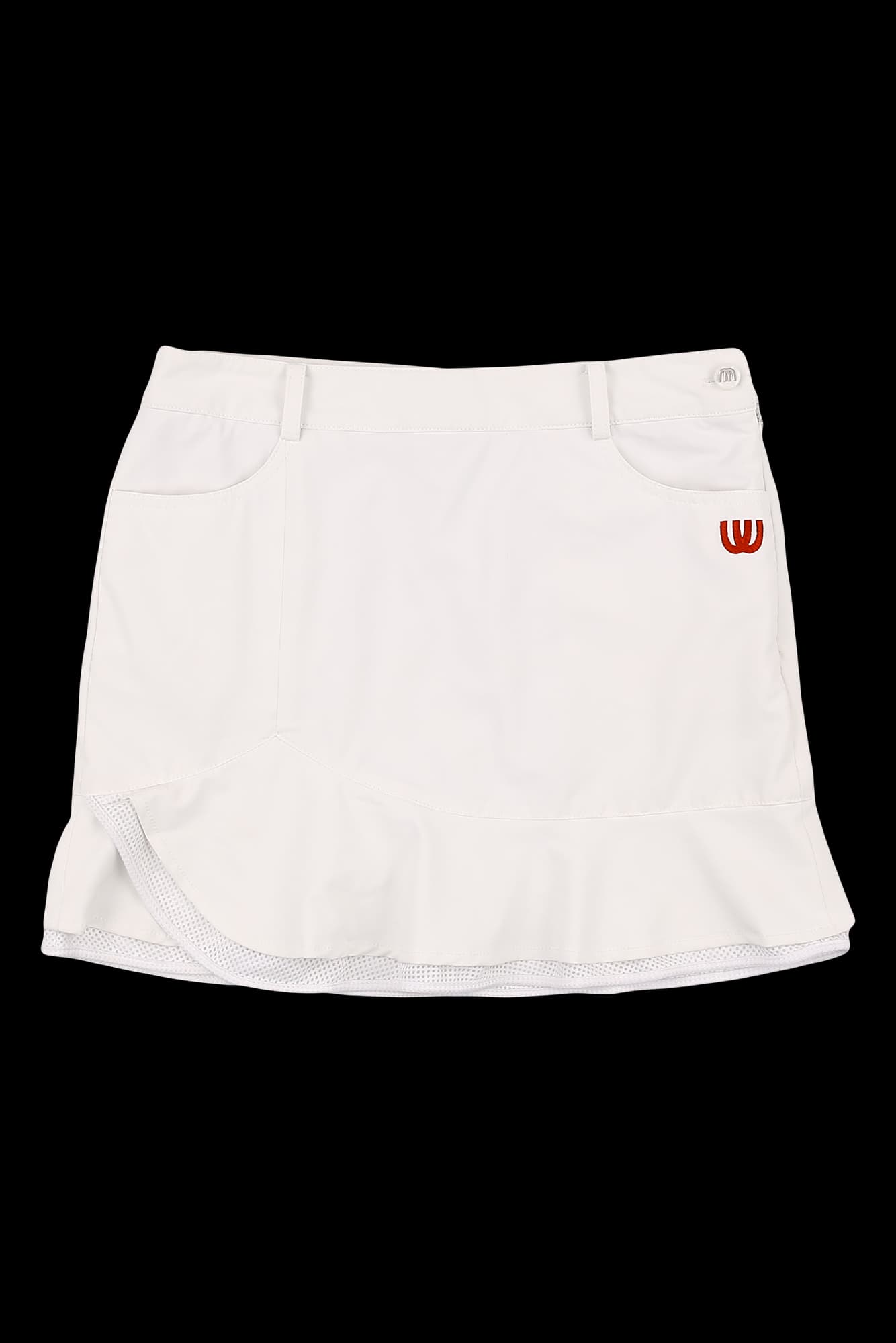 메쉬 레이어드 랩 스커트