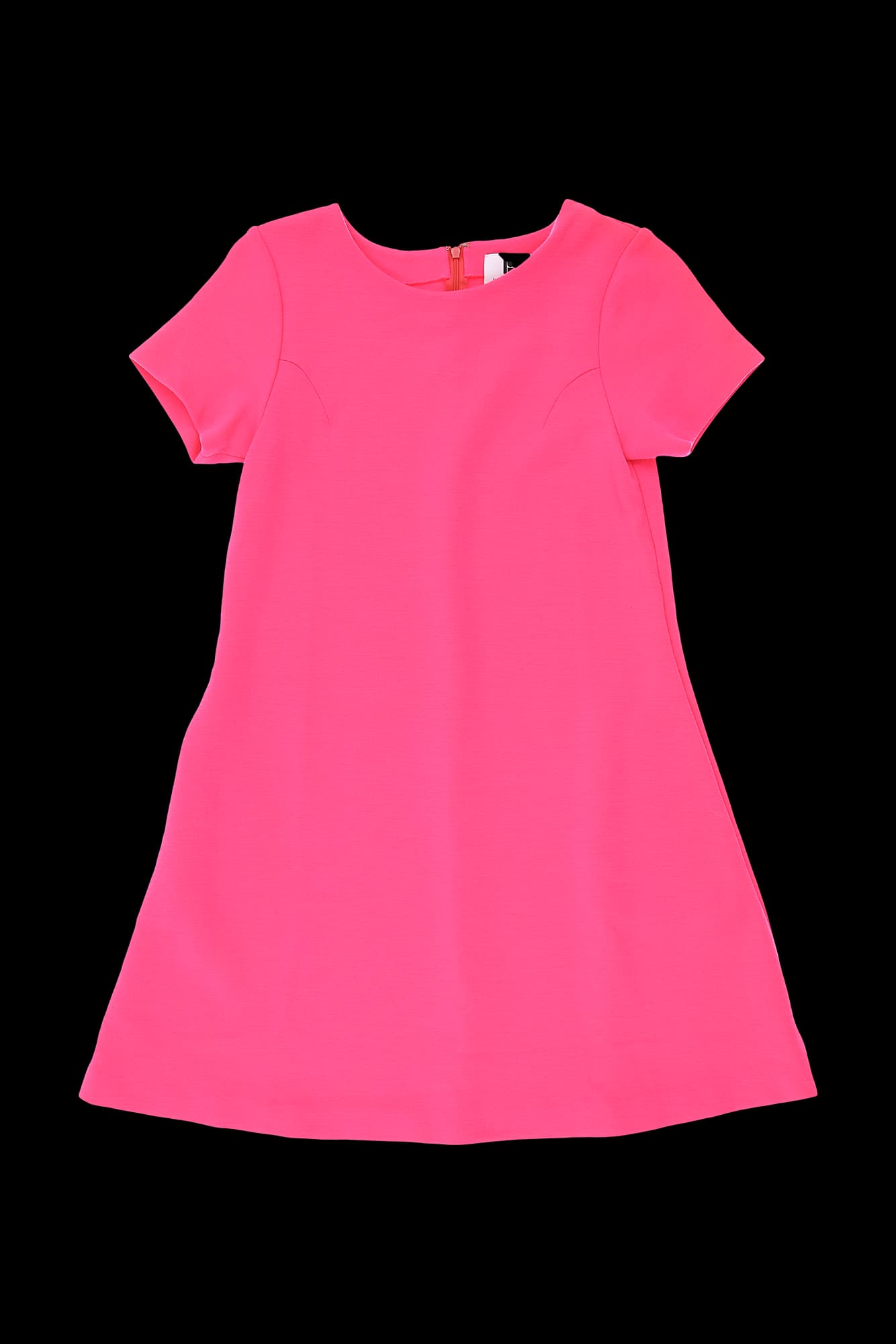 형광 울 반팔 원피스