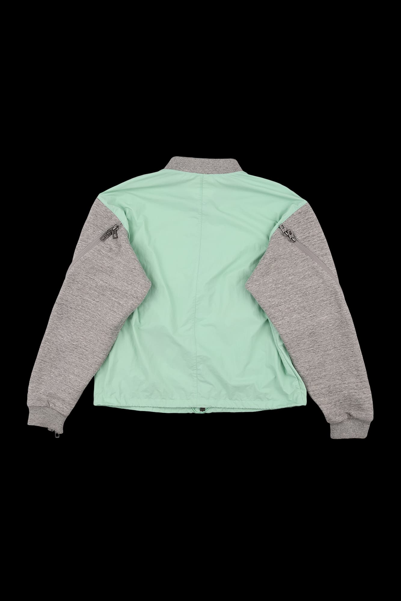 배색 아웃포켓 점퍼