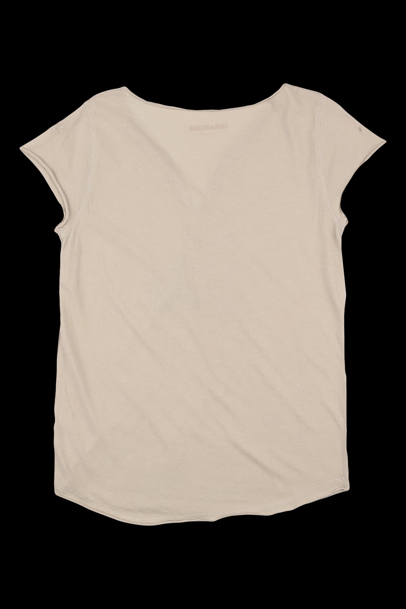 프린팅 브이넥 반팔 티셔츠