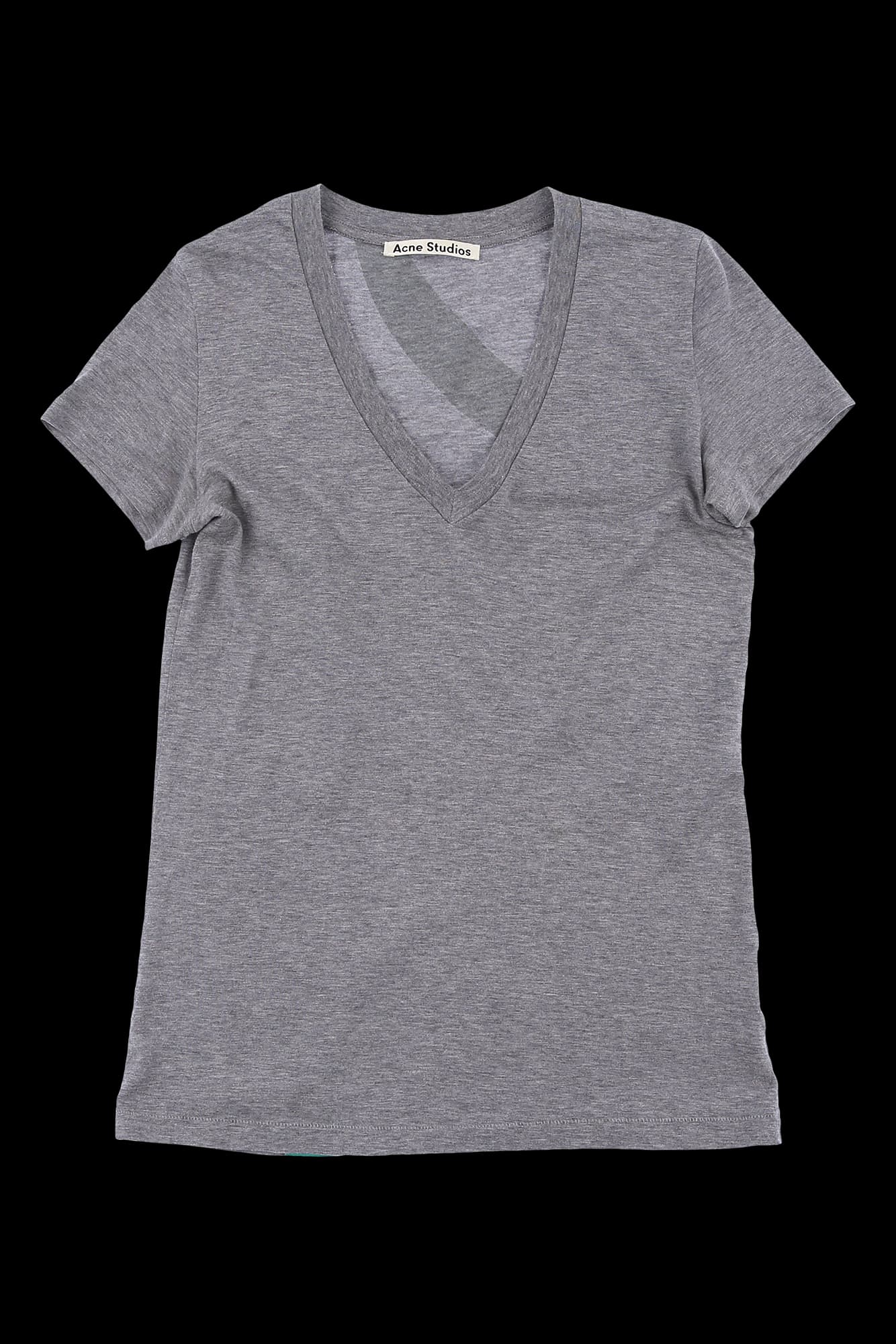 프린팅 브이넥 반팔 티셔츠