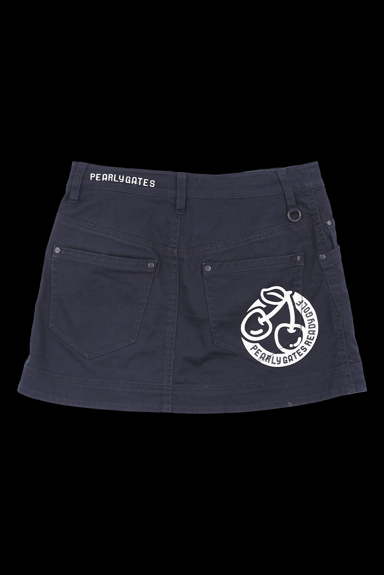 로고 코튼 스커트