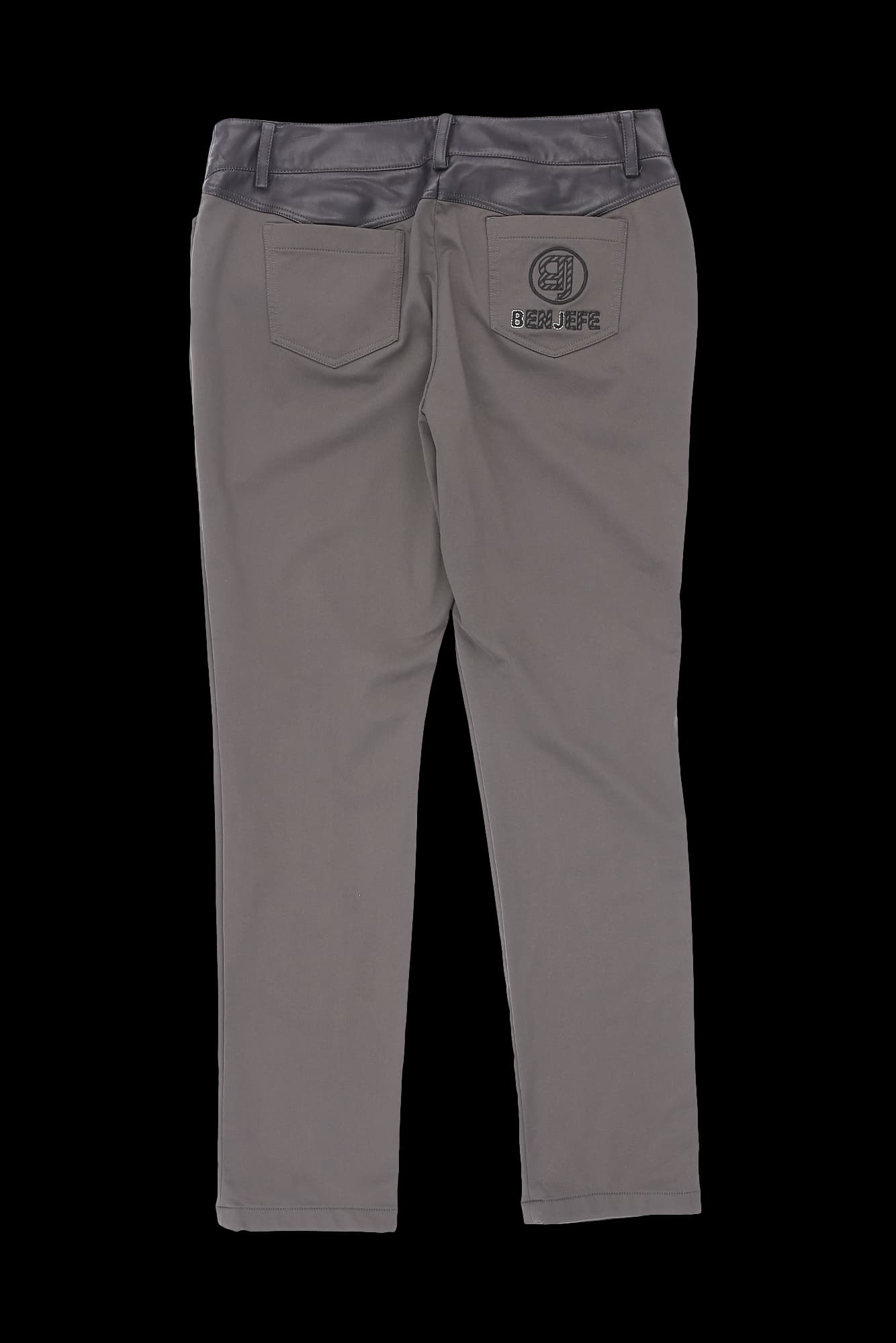 레더 배색 팬츠