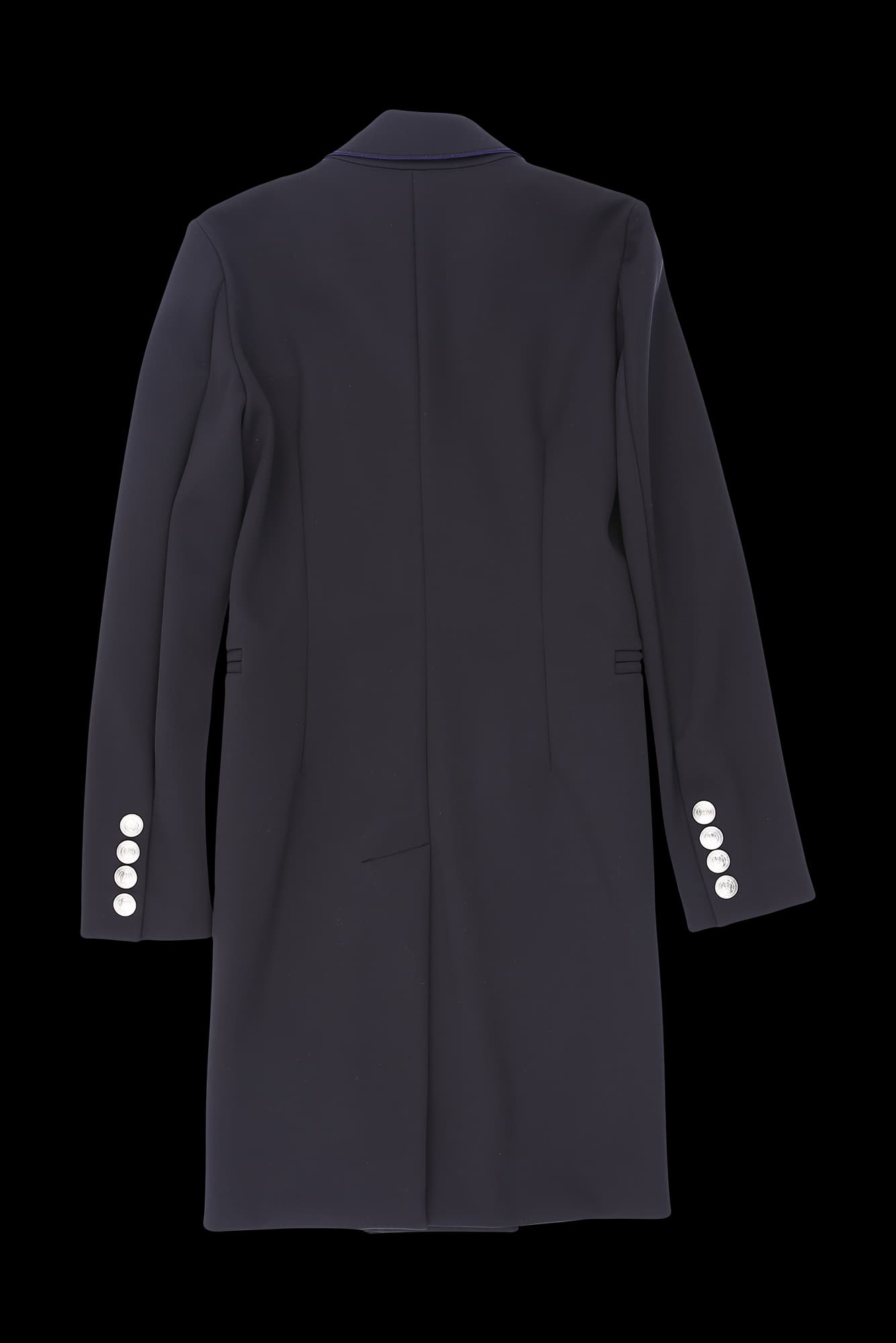 투 버튼 롱 폴리 자켓