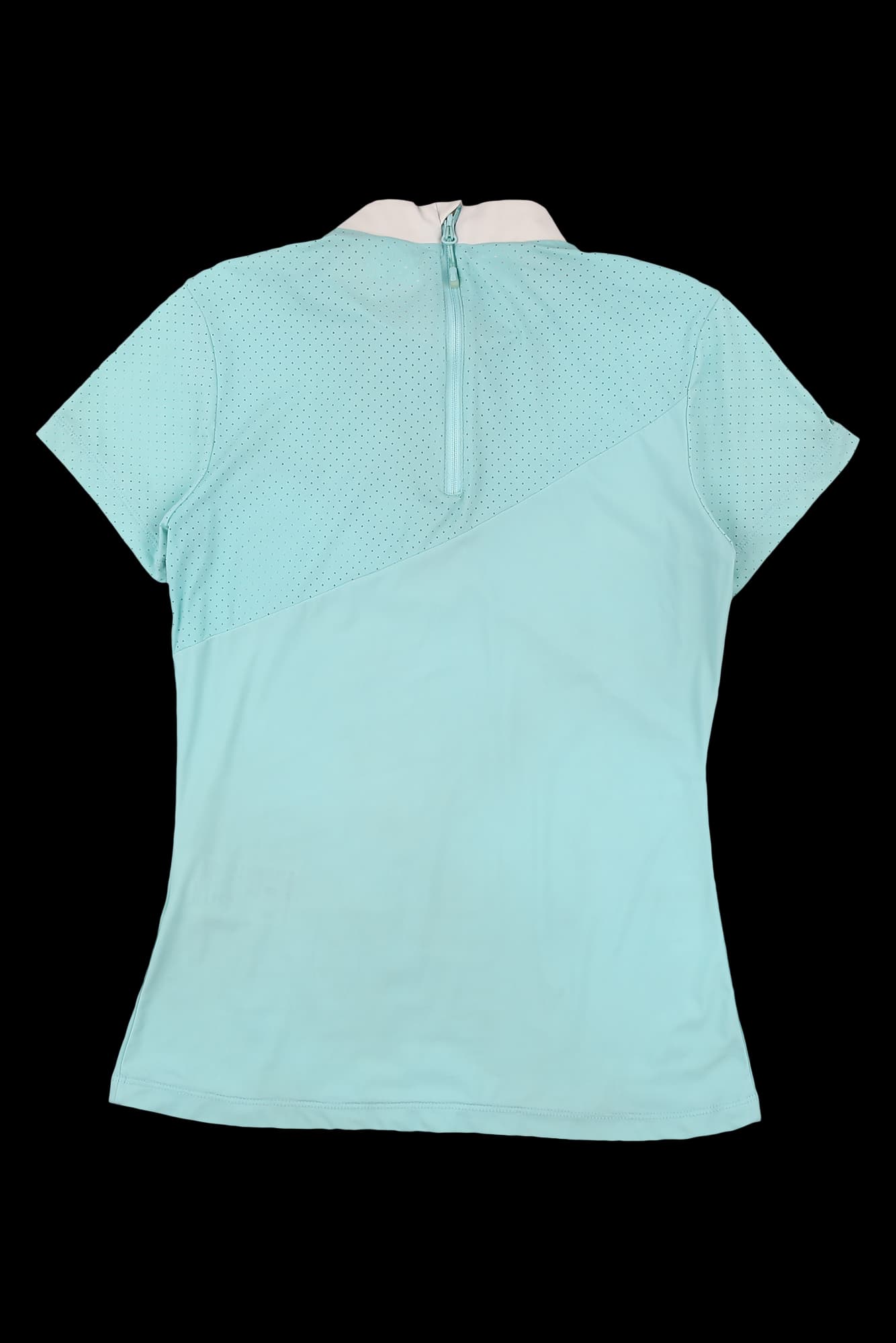 넥 라인 배색 펀칭 반팔티