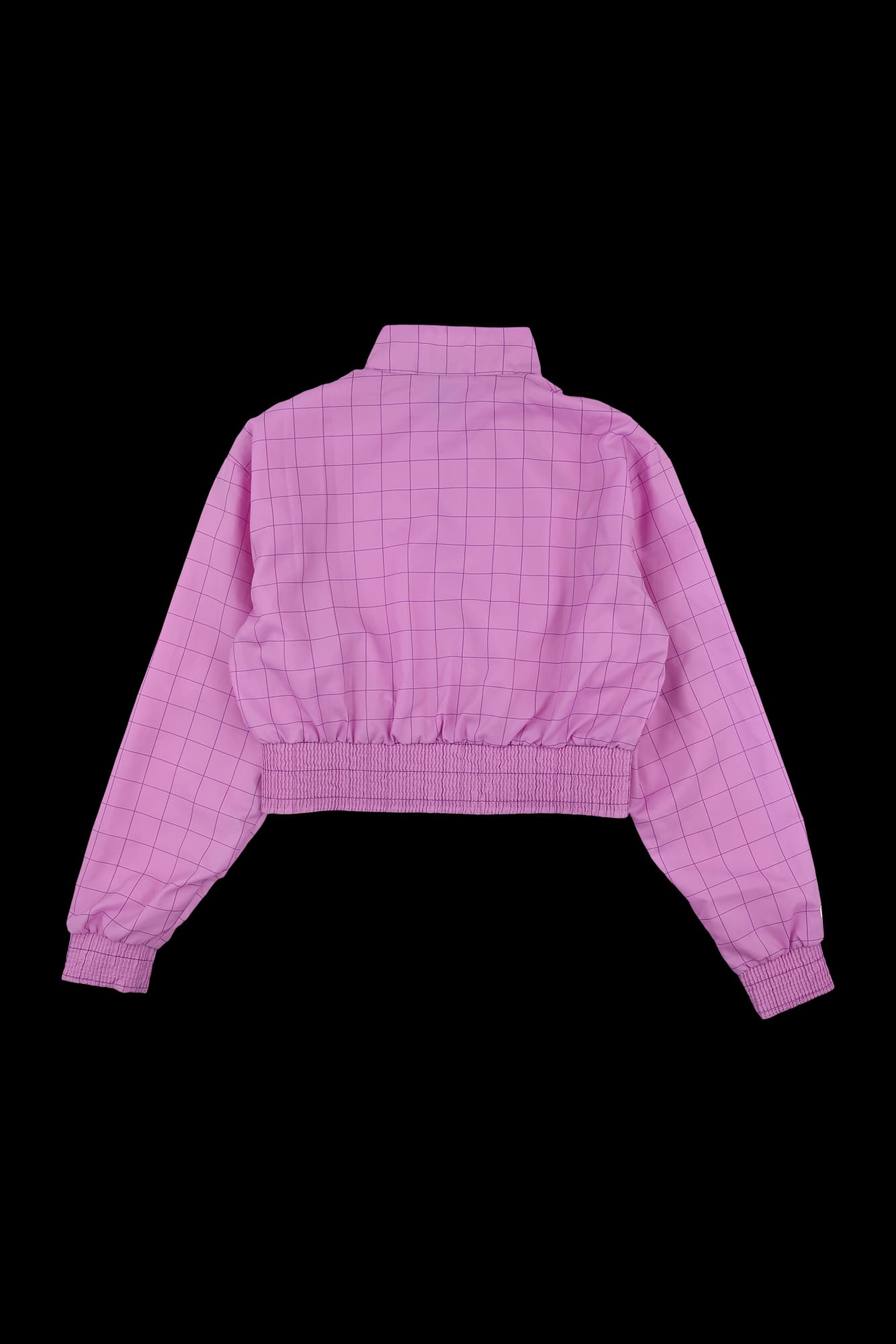 스퀘어 패턴 크롭 바람막이