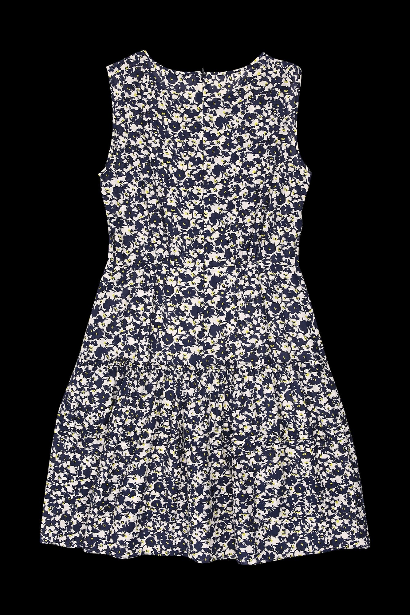 플라워 패턴 레이스 슬리브리스 원피스