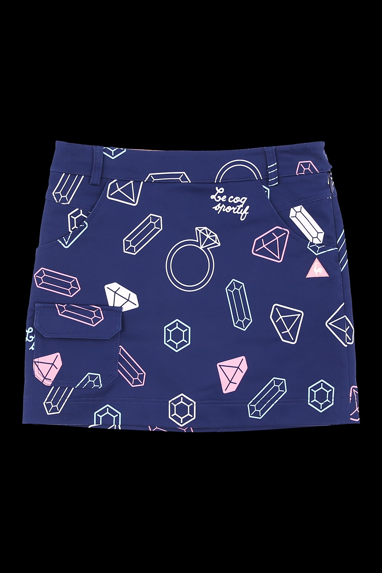 티아라 패턴 아웃포켓 스커트