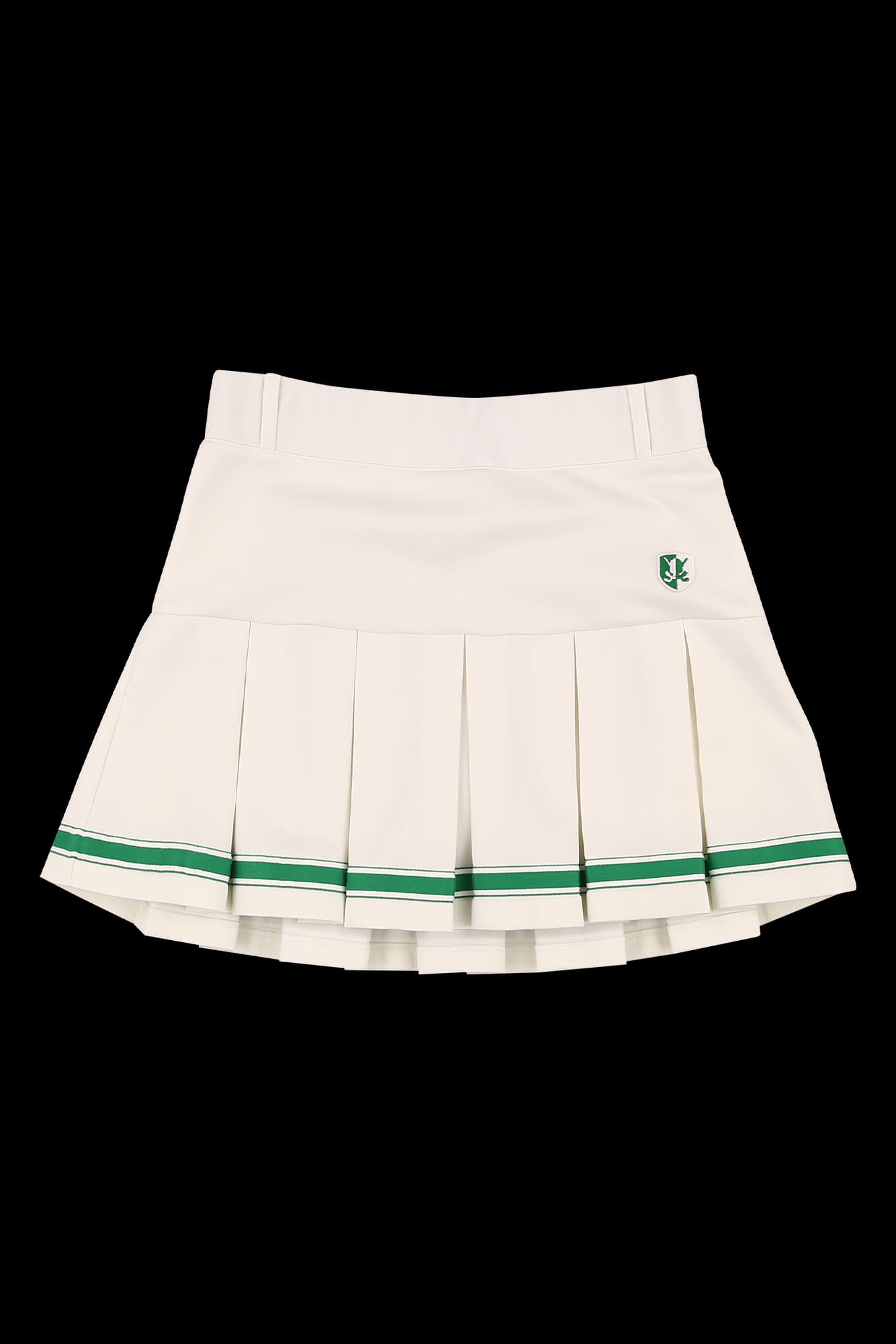 배색 라인 플리츠 스커트