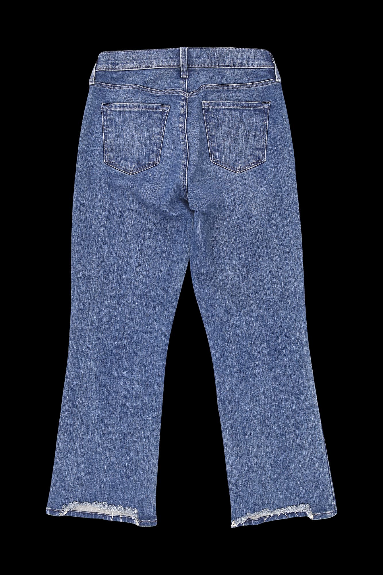 컷팅 워싱 데님 롱 팬츠