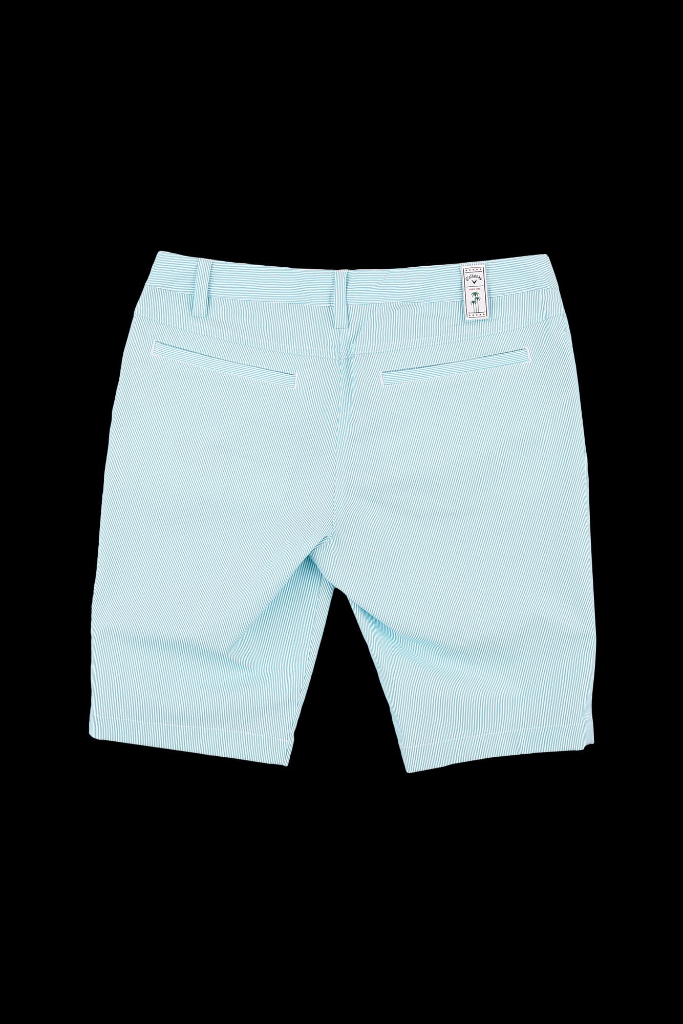 스트라이프 폴리 숏 팬츠