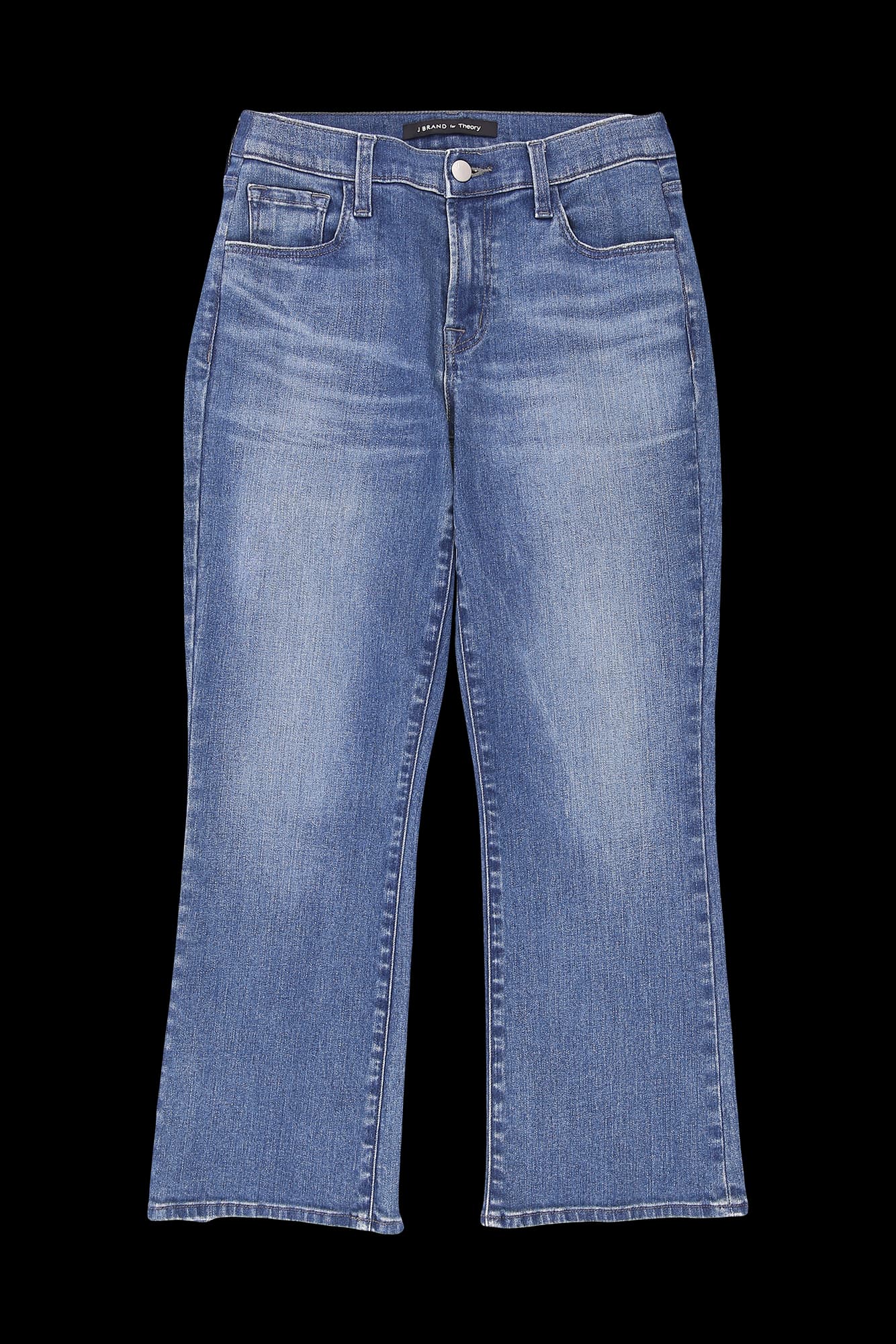 컷팅 워싱 데님 롱 팬츠