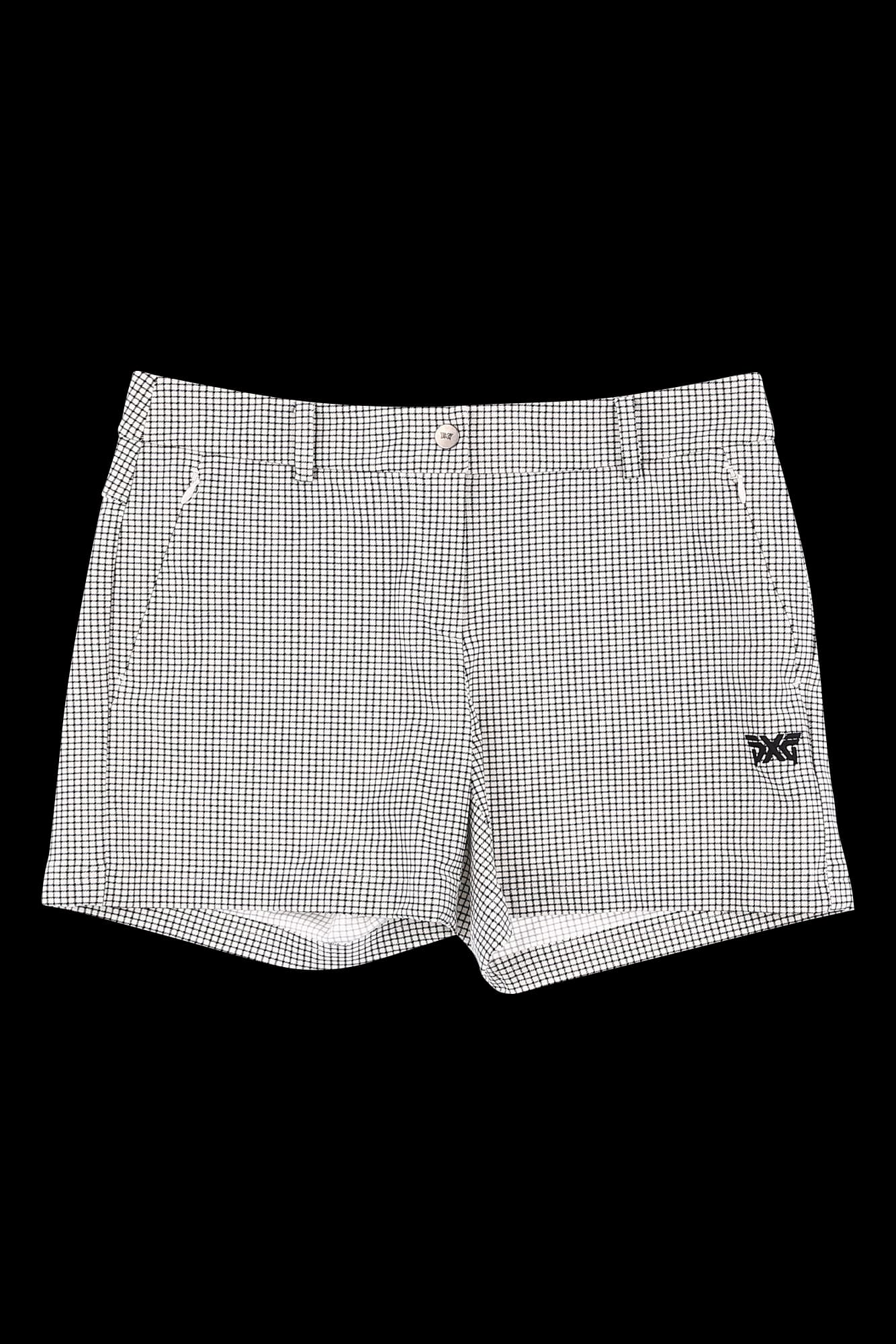 블랙 체크 숏 팬츠