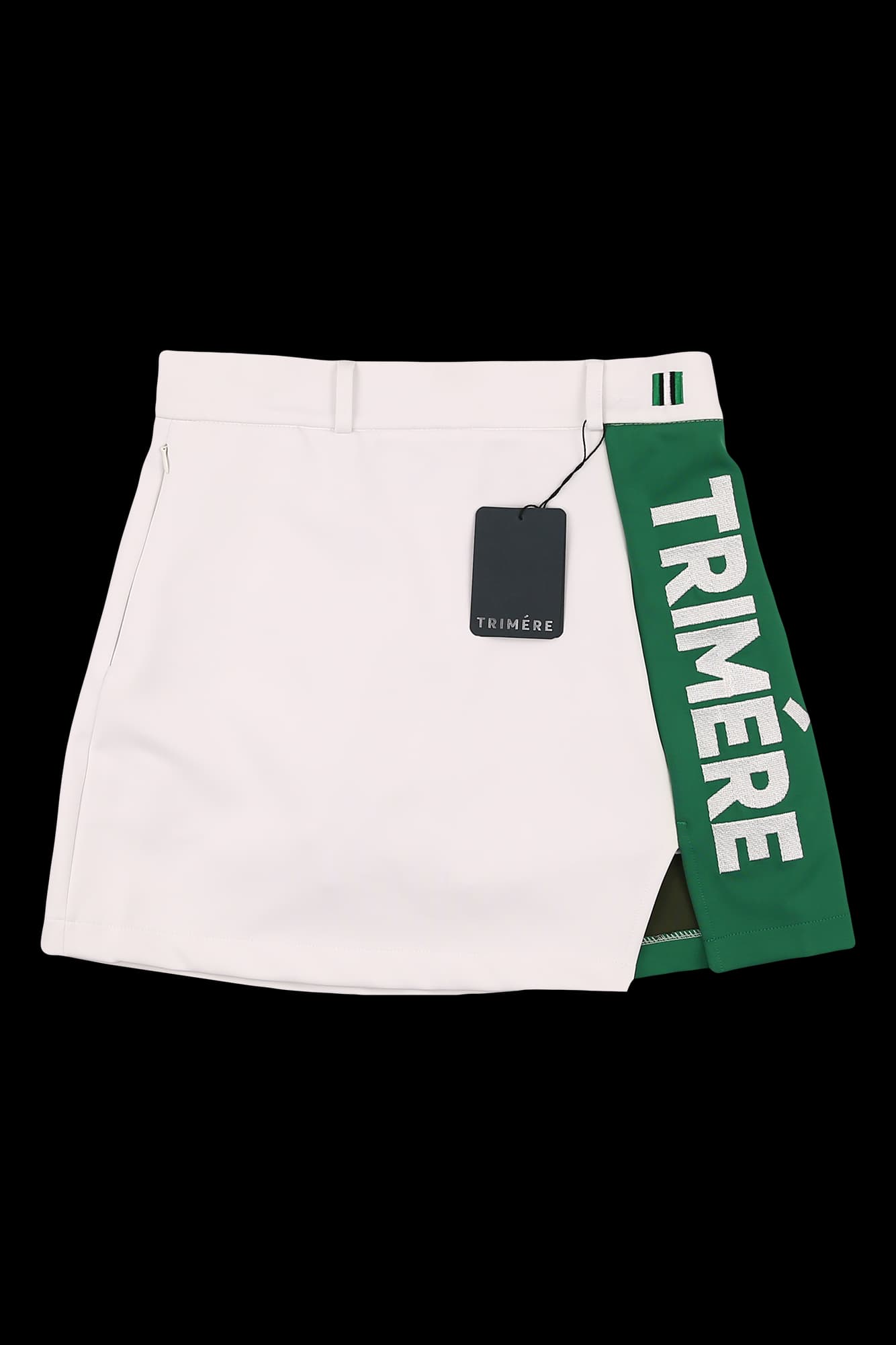 배색 로고 트임 스커트