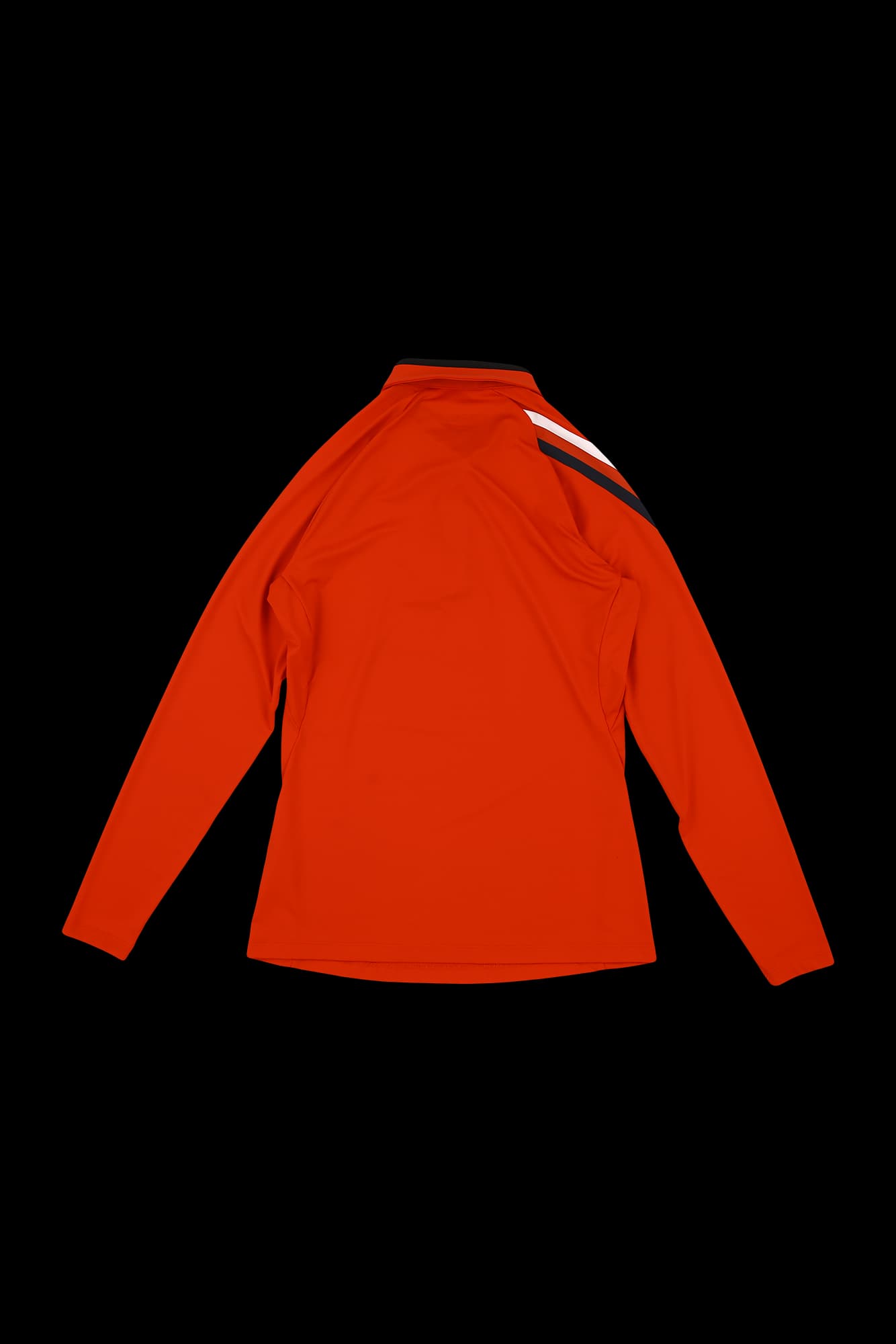 배색 소매 카라 긴팔 티셔츠