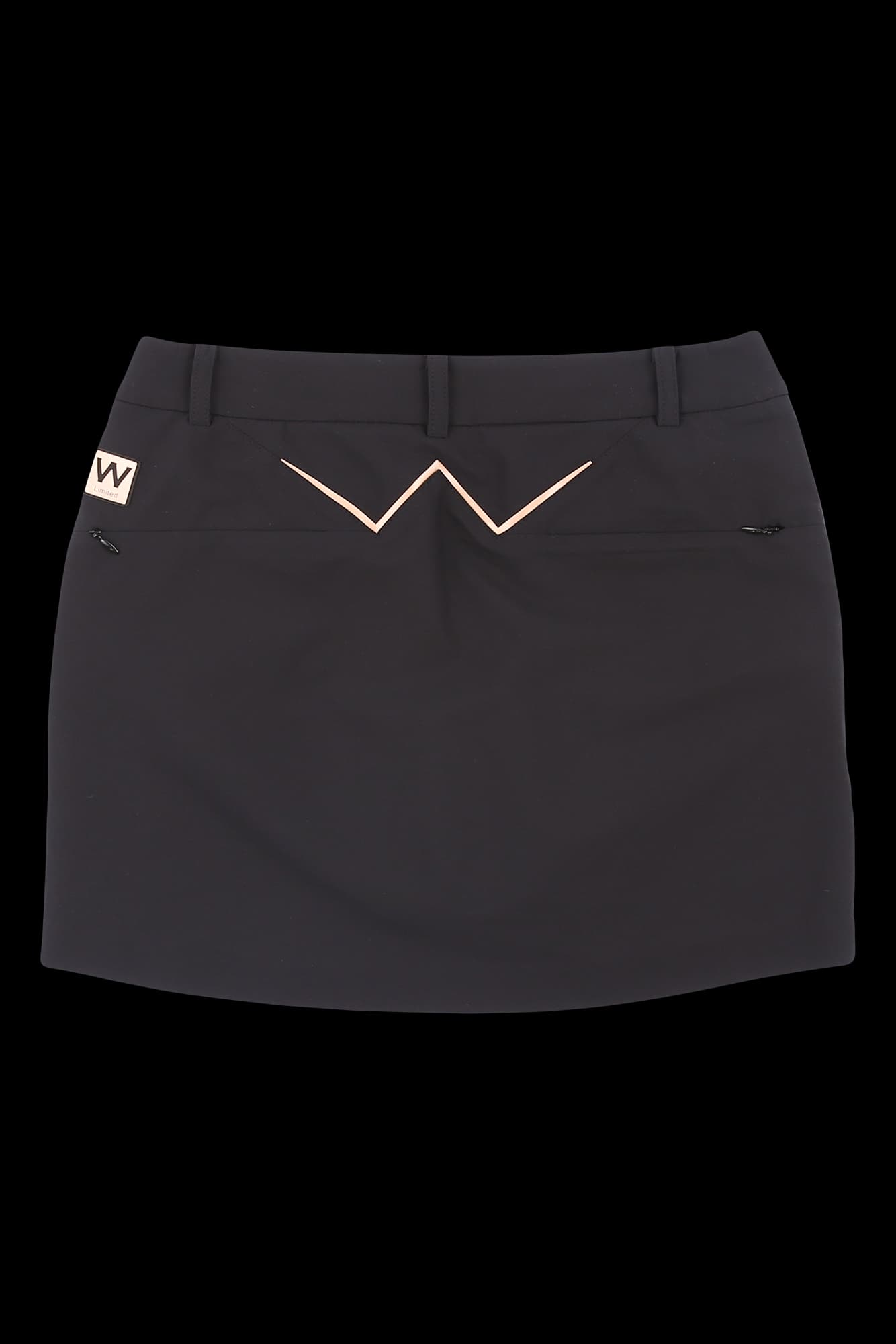 로고 절개 라인 스커트