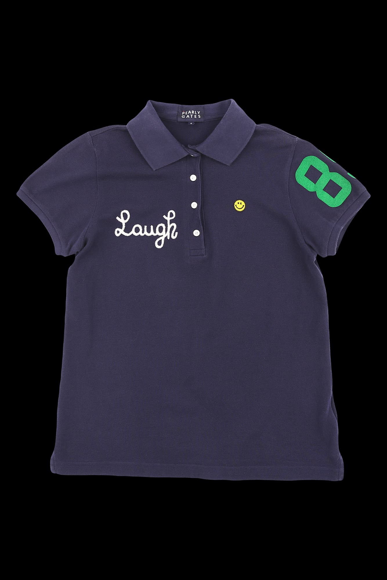 프린팅 자수 카라 반팔 티셔츠