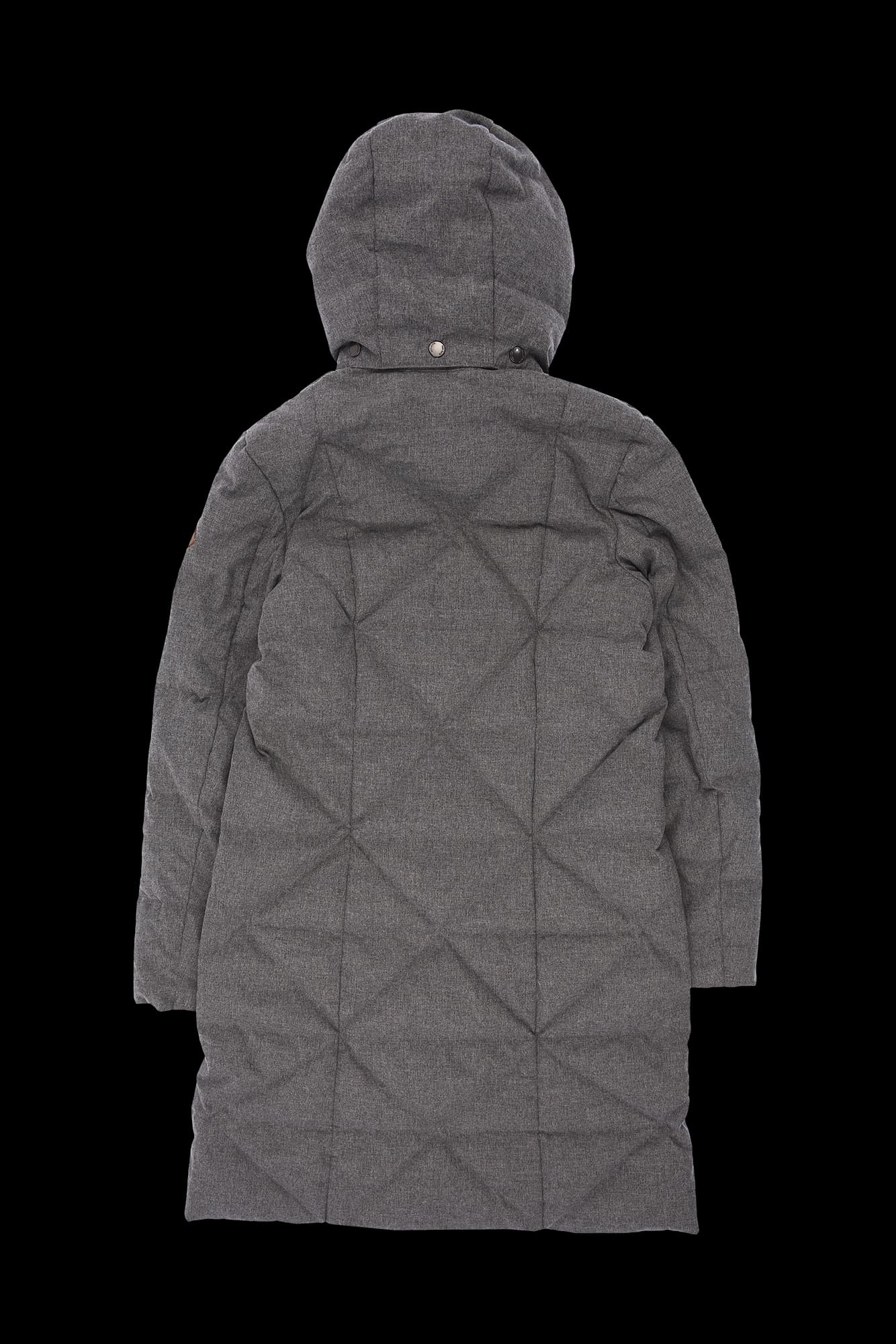 배색 프린트 안감 구스 패딩