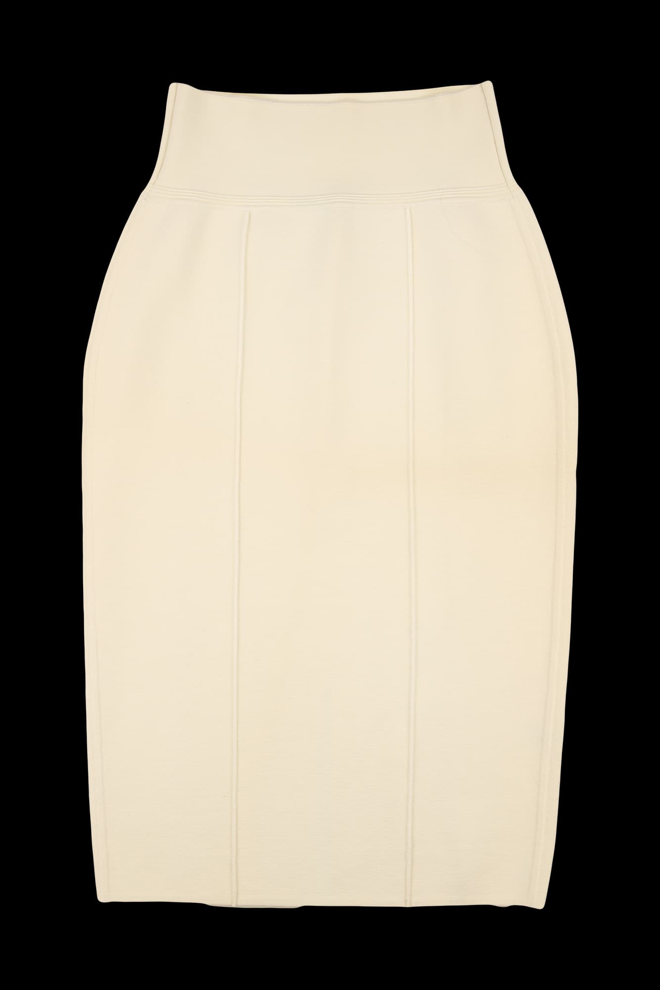 백 슬릿 니트 스커트