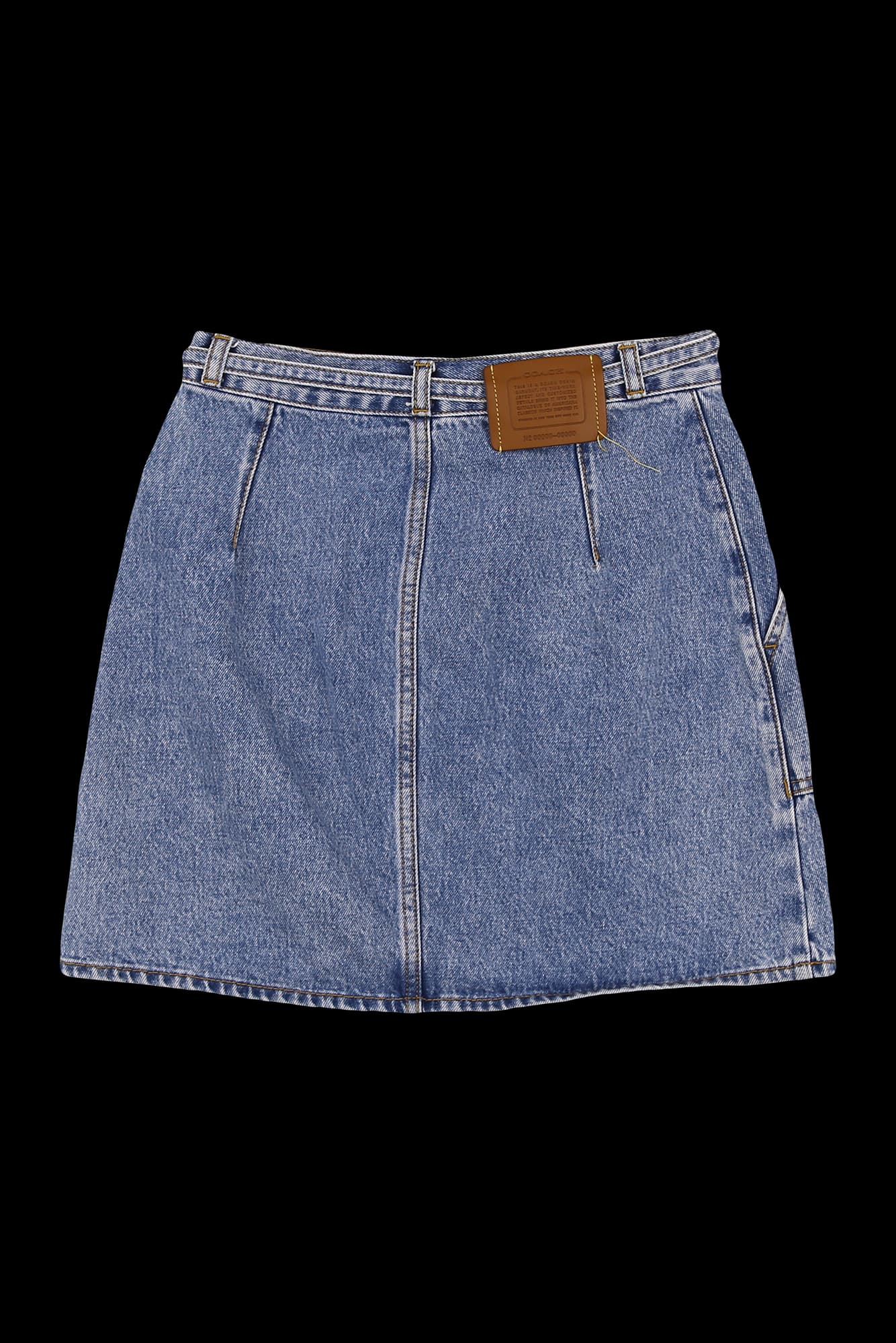 벨트 데님 스커트