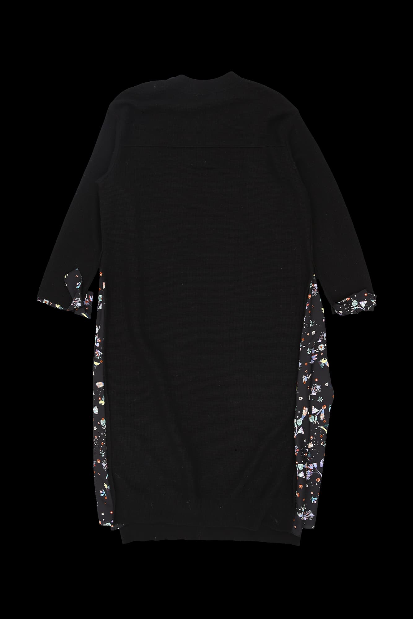 패턴 트임 니트 롱 원피스