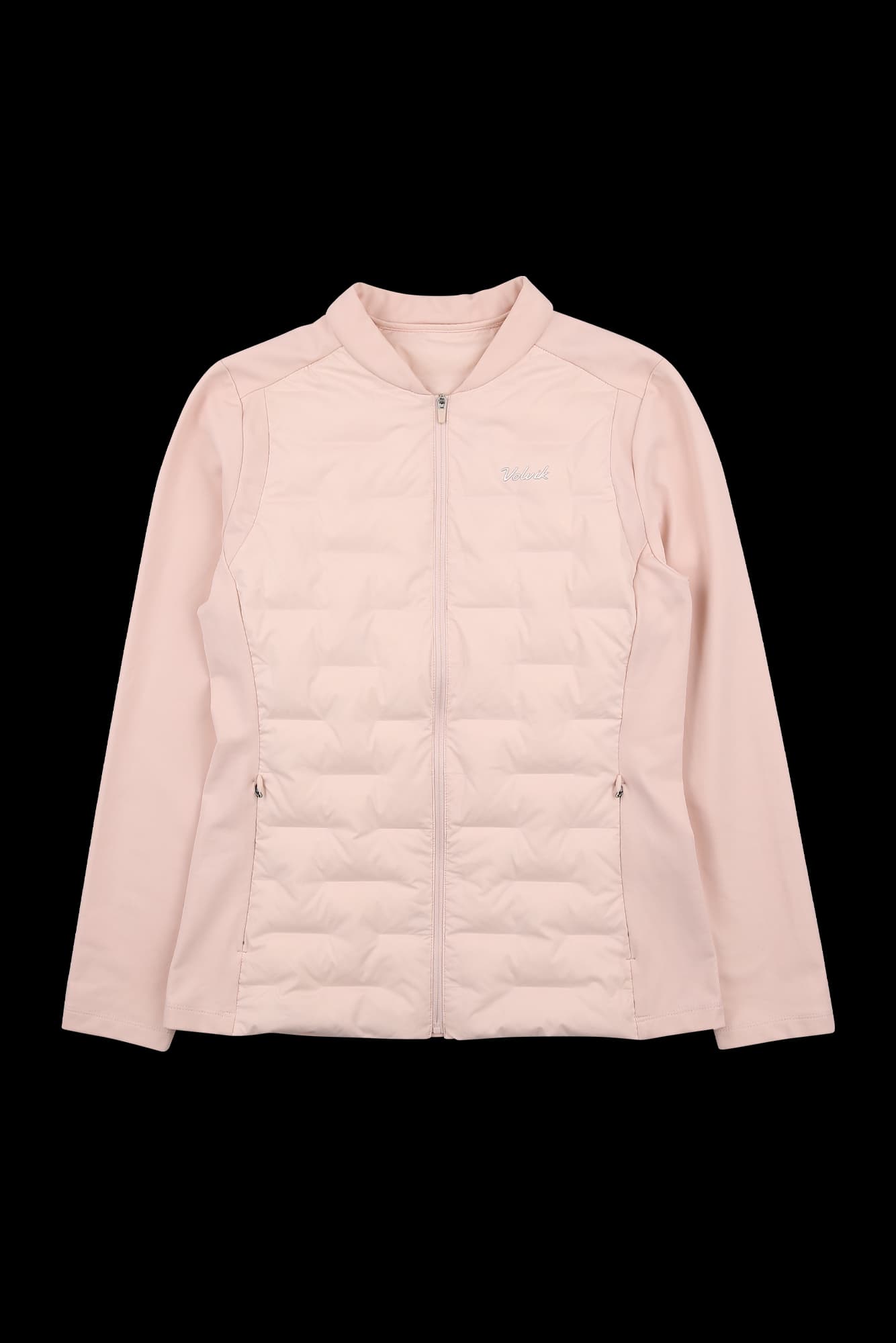 소매배색 구스 점퍼