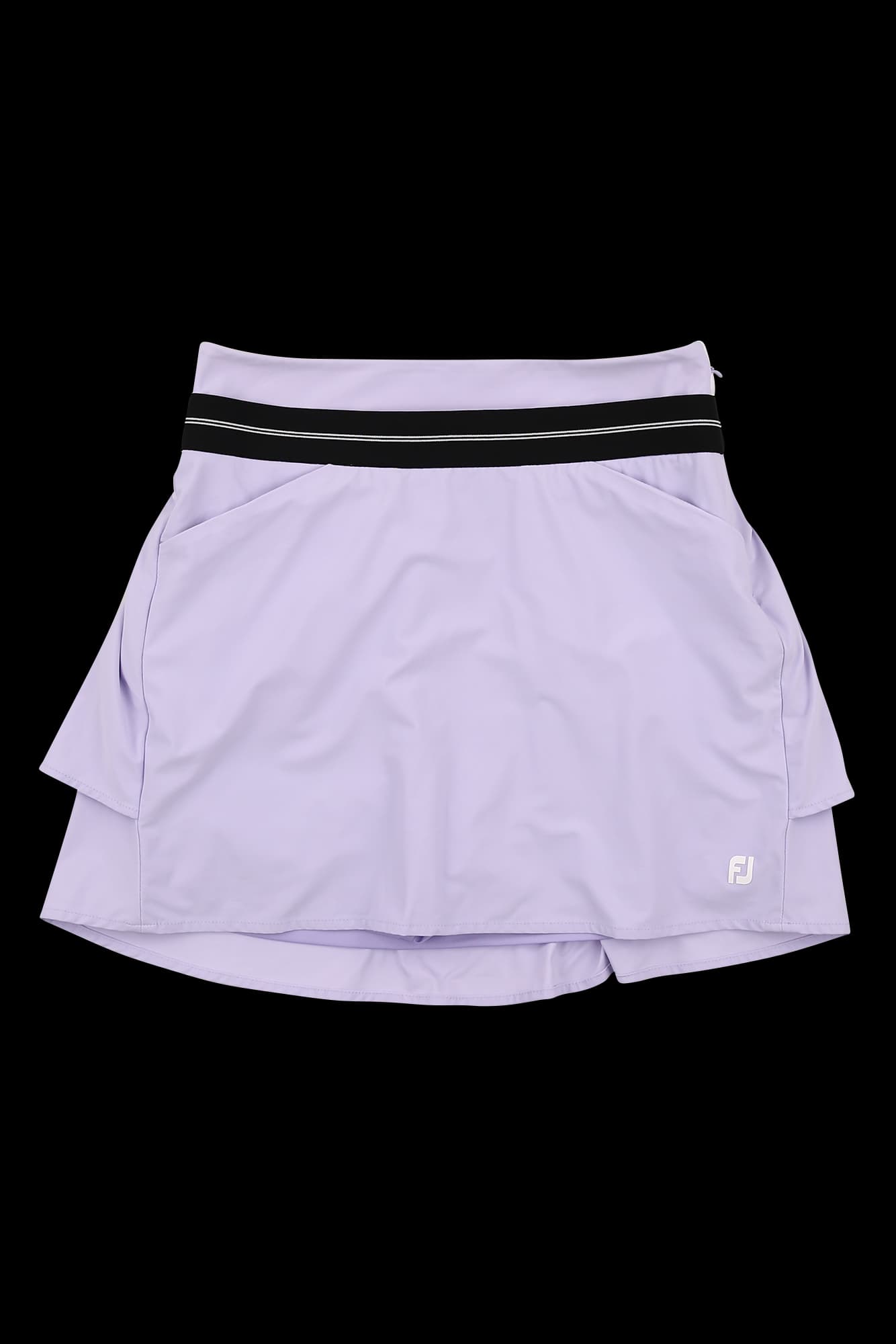 배색 밴드 레이어드 스커트