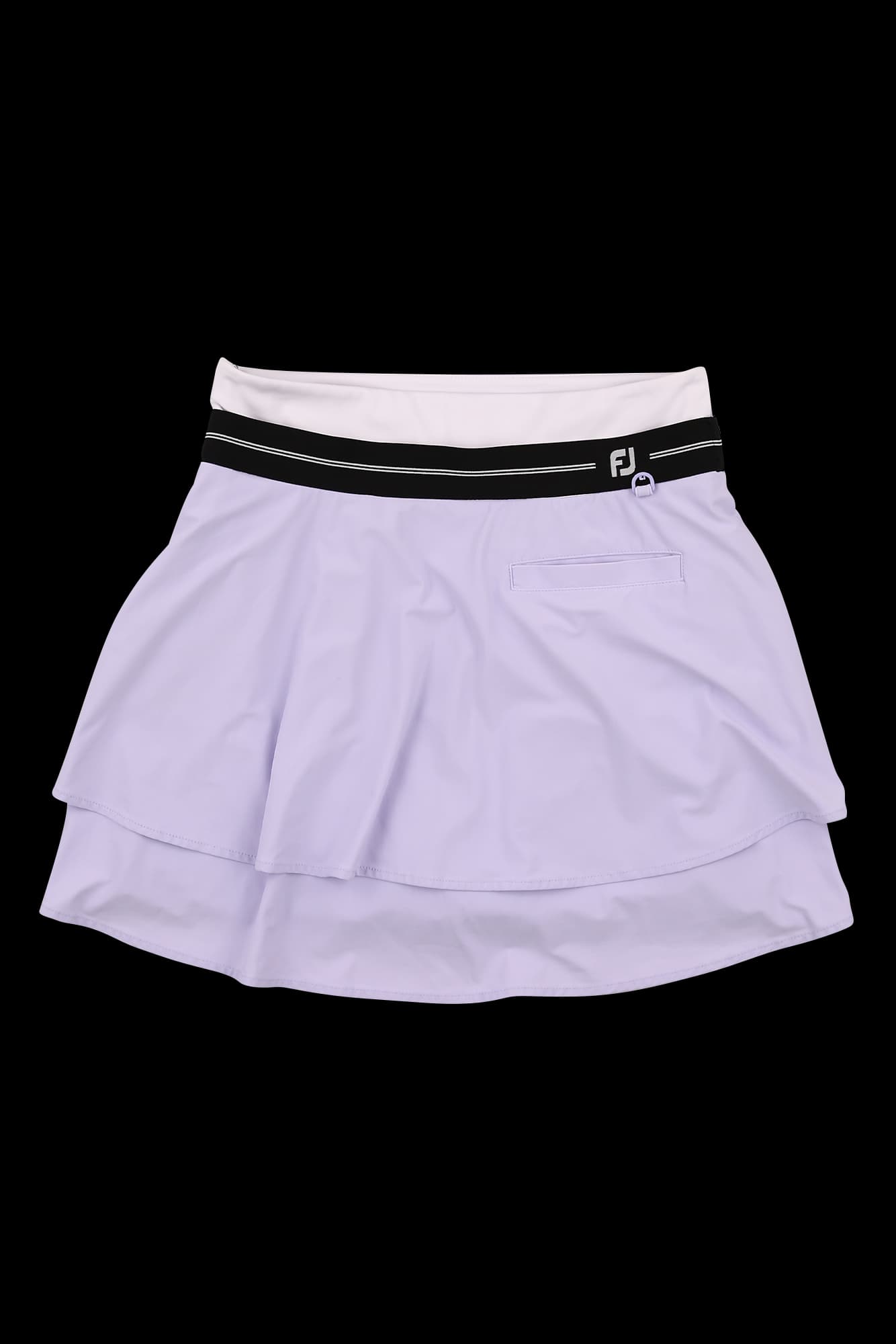 배색 밴드 레이어드 스커트