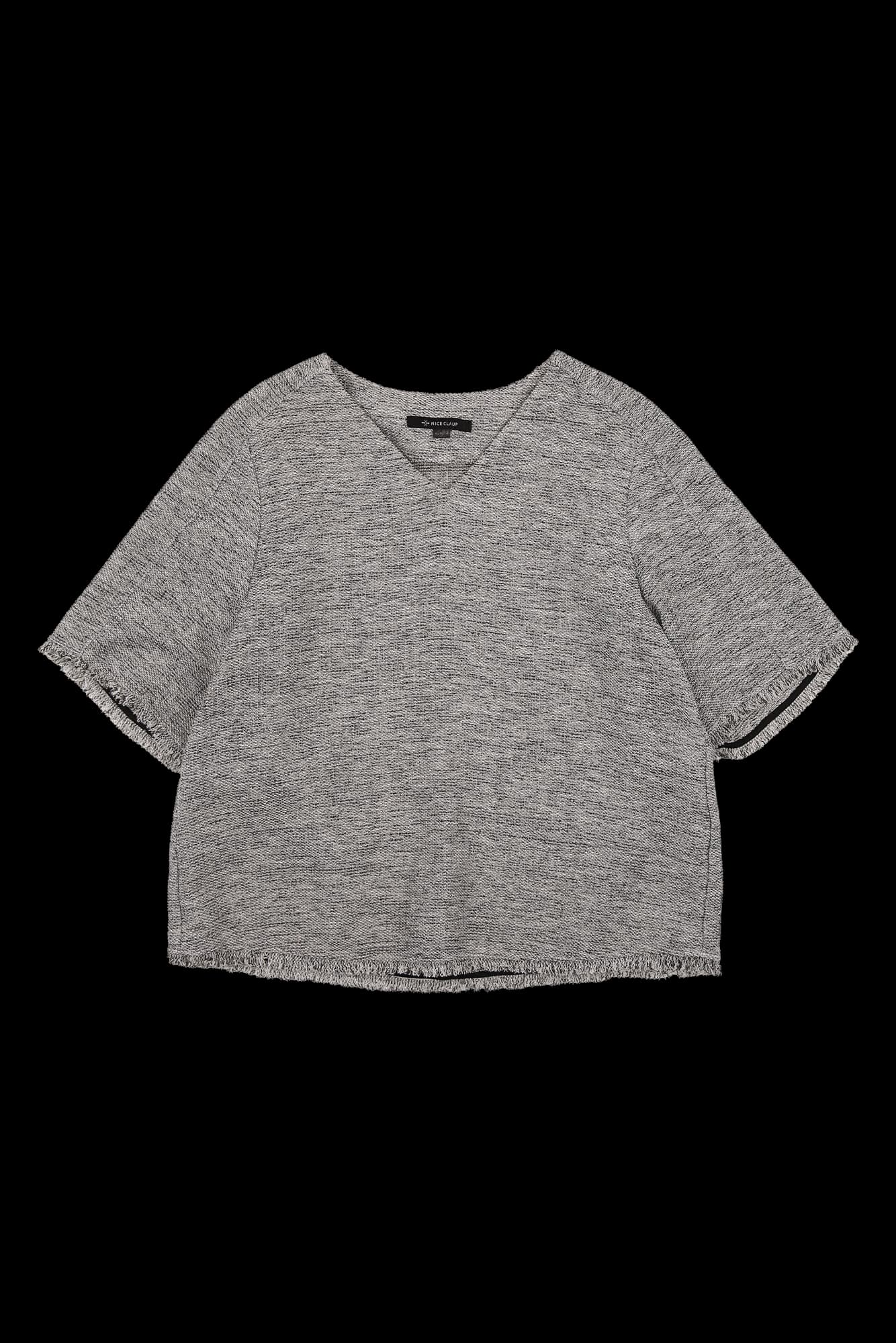 트위드 반팔 티셔츠