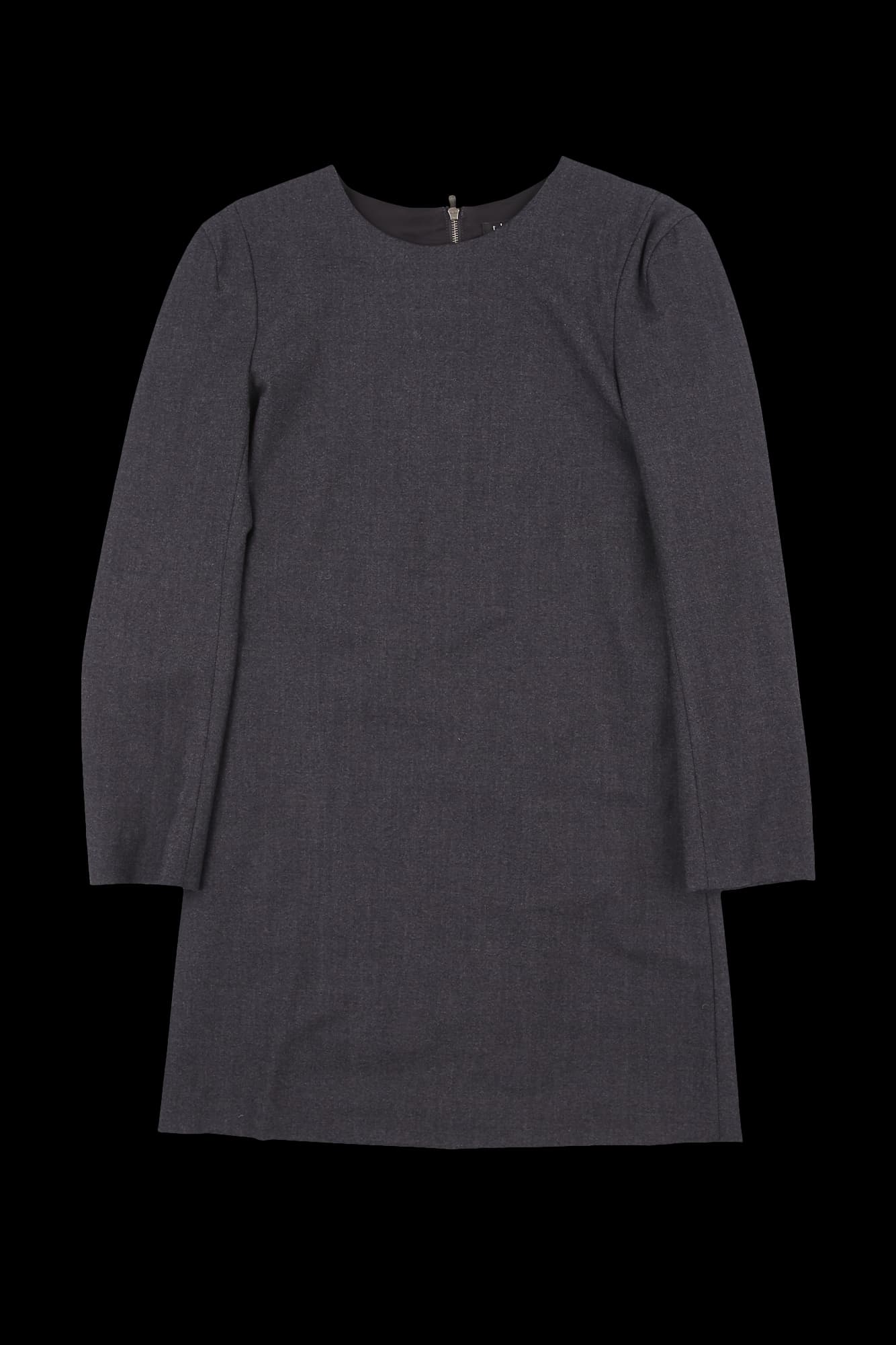 울 라운드 미니 원피스