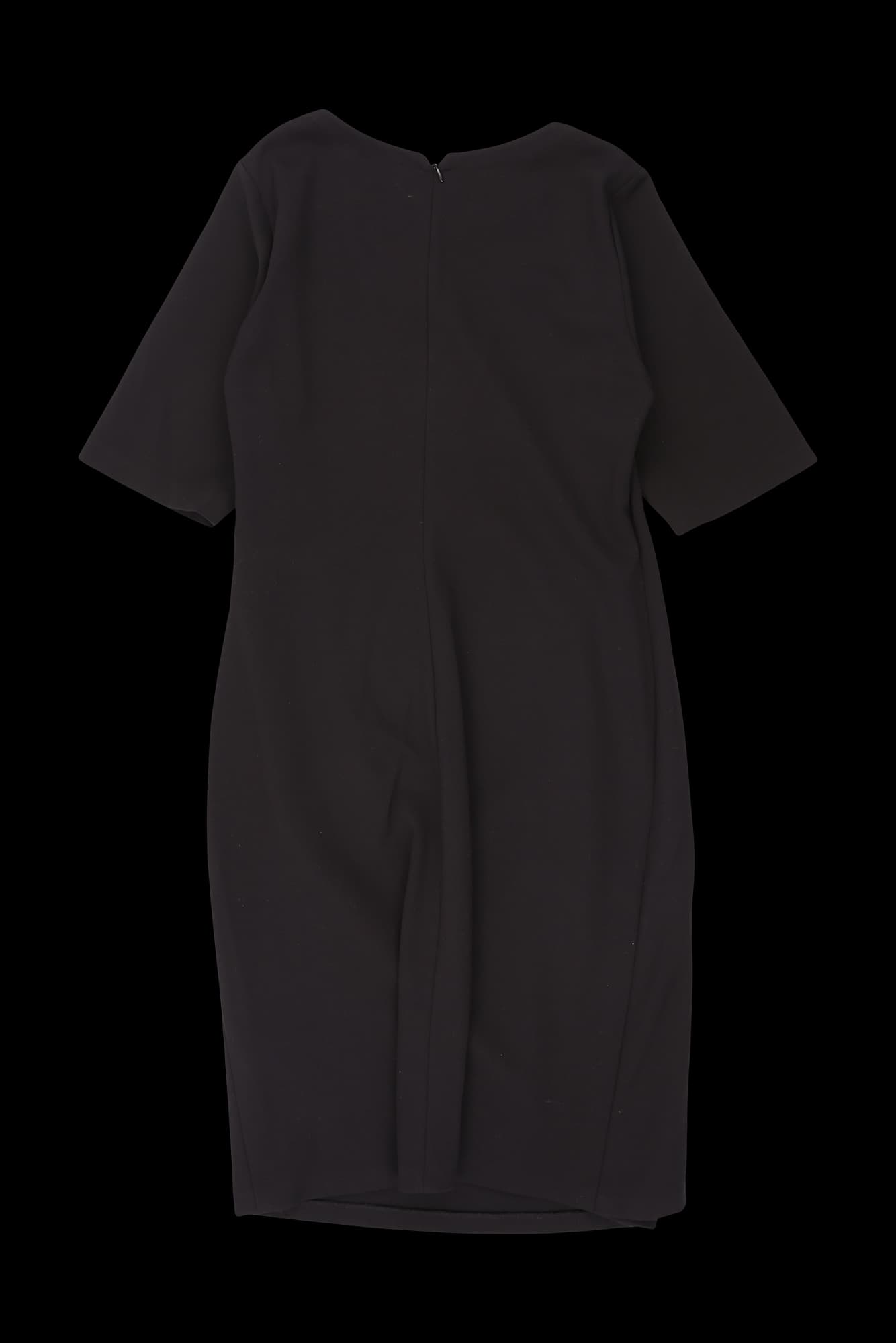 랩 반팔 미디 원피스