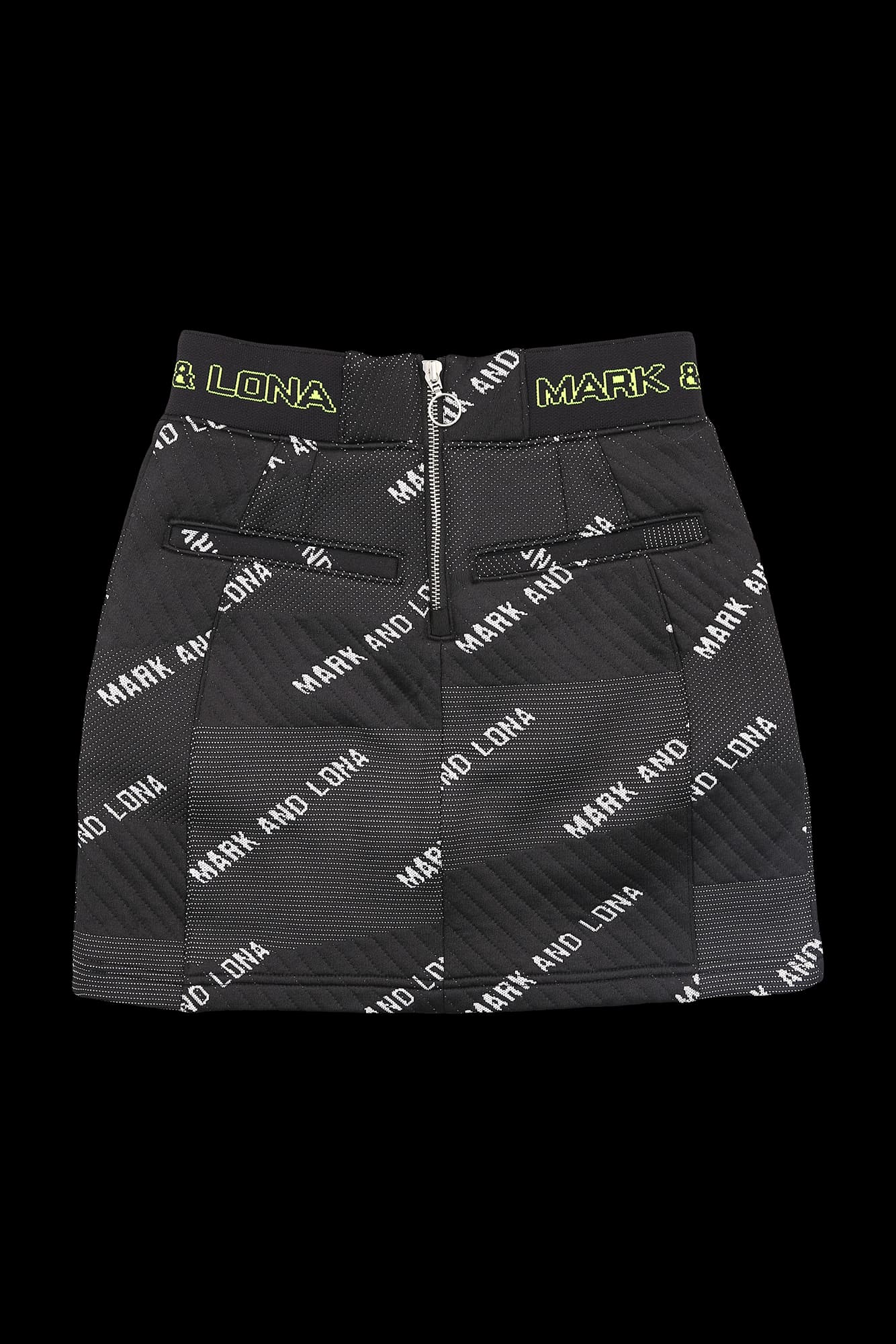 로고 패턴 밴딩 스커트