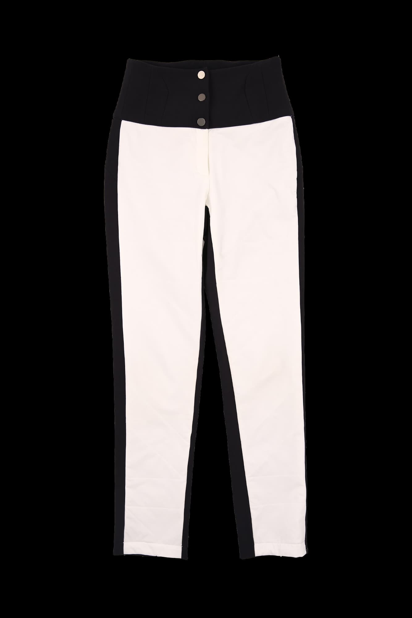 사선 퀼팅 배색 롱팬츠