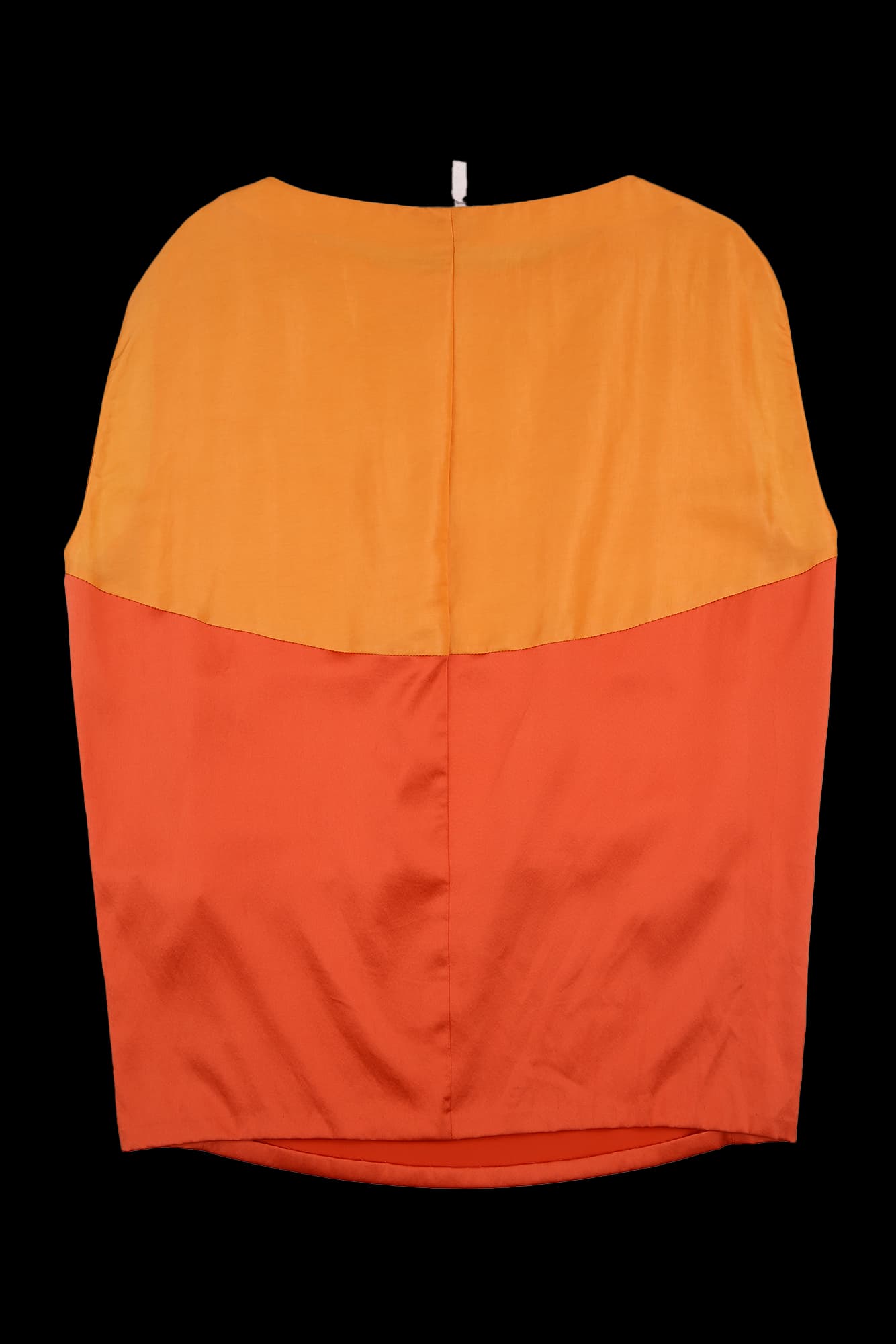 실크 컬러 믹스 슬리브리스 블라우스